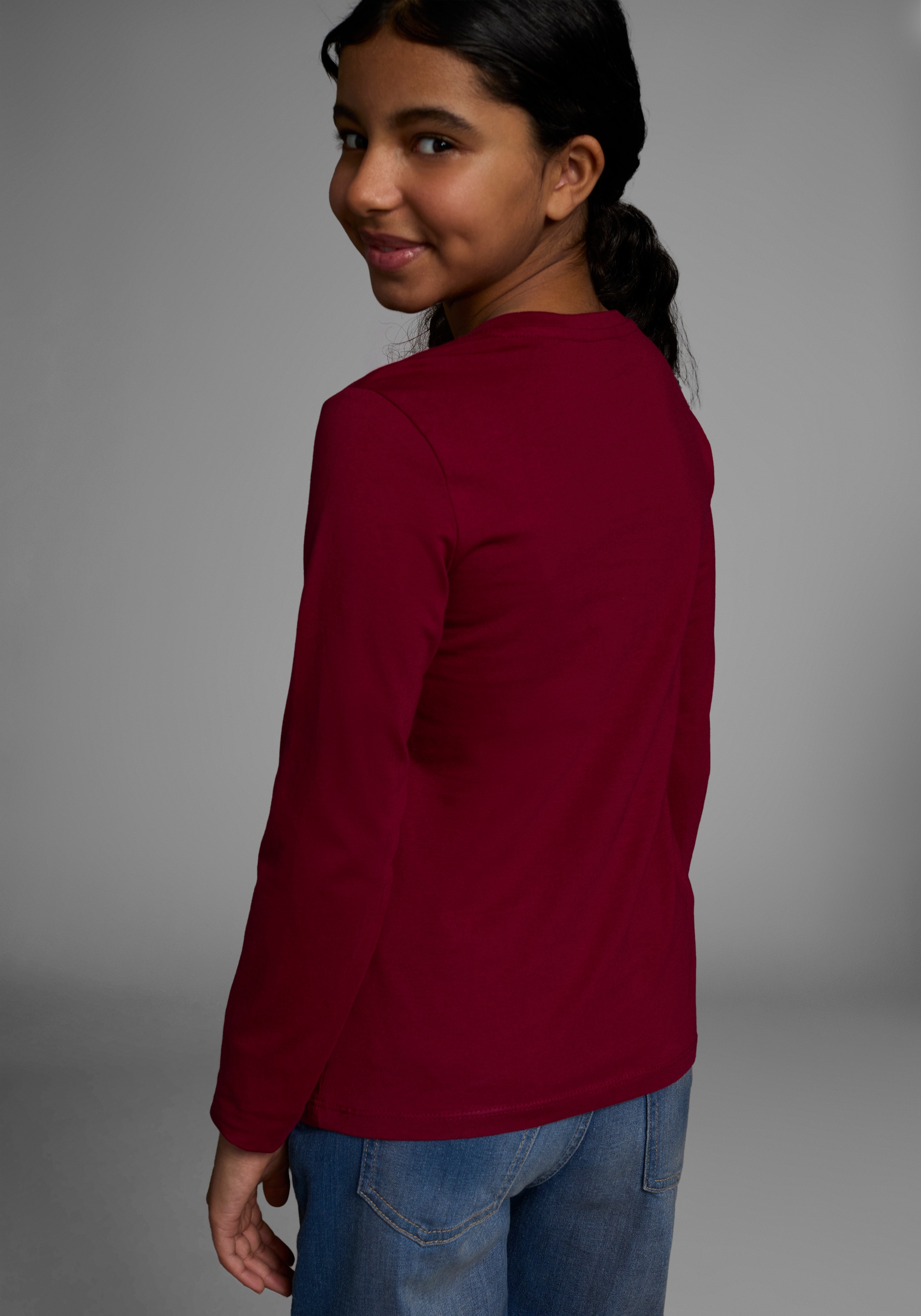 KIDSWORLD Langarmshirt »ECHT JETZT?«, Langarm, Basic-Passform, mit peppigem und dynamischem Aufdruck