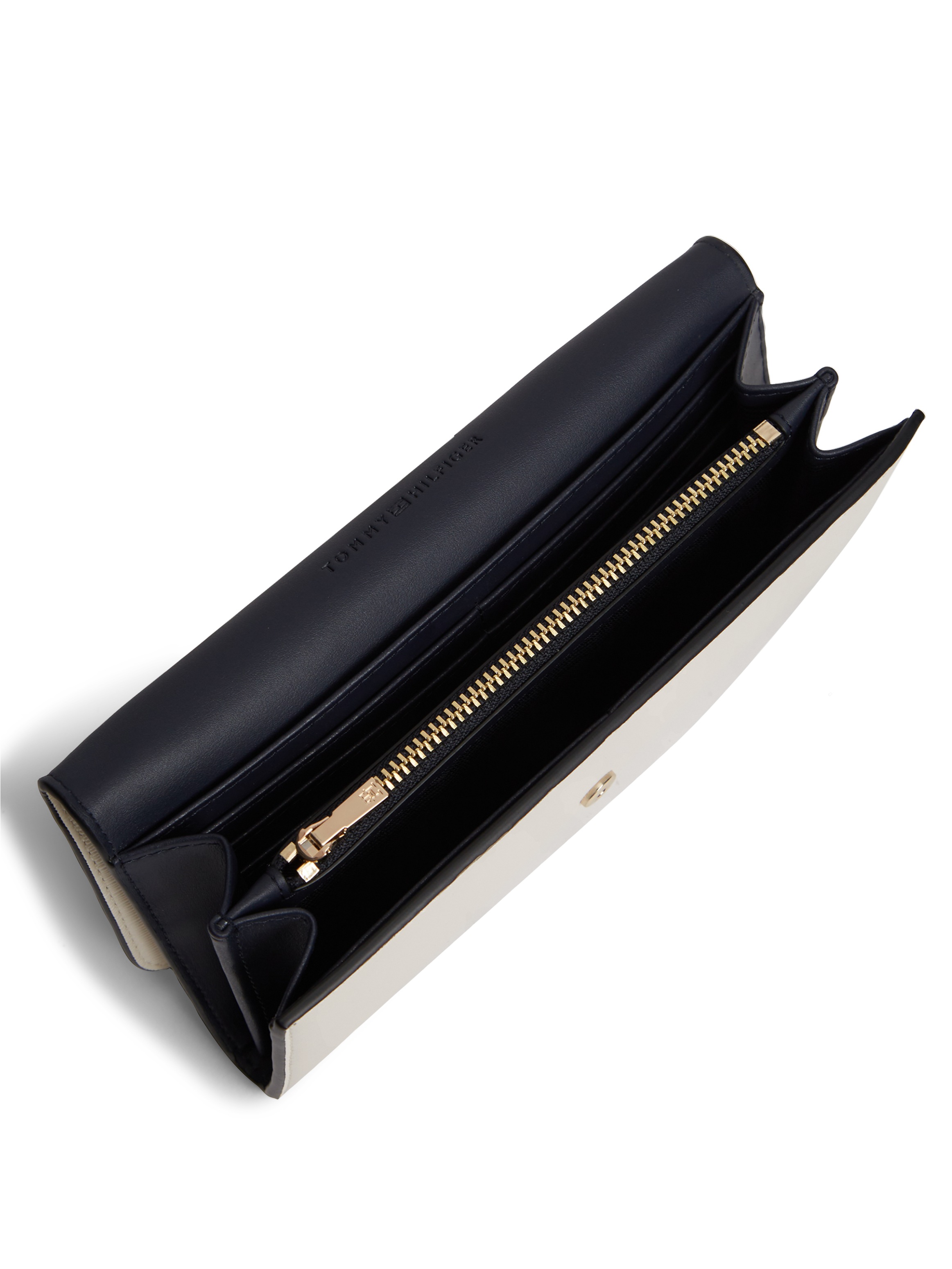 Tommy Hilfiger Geldbörse »TH MODERN LRG FLAP WALLET« Damen Geldbeutel, Portemonnaie mit Logo-Schriftzug