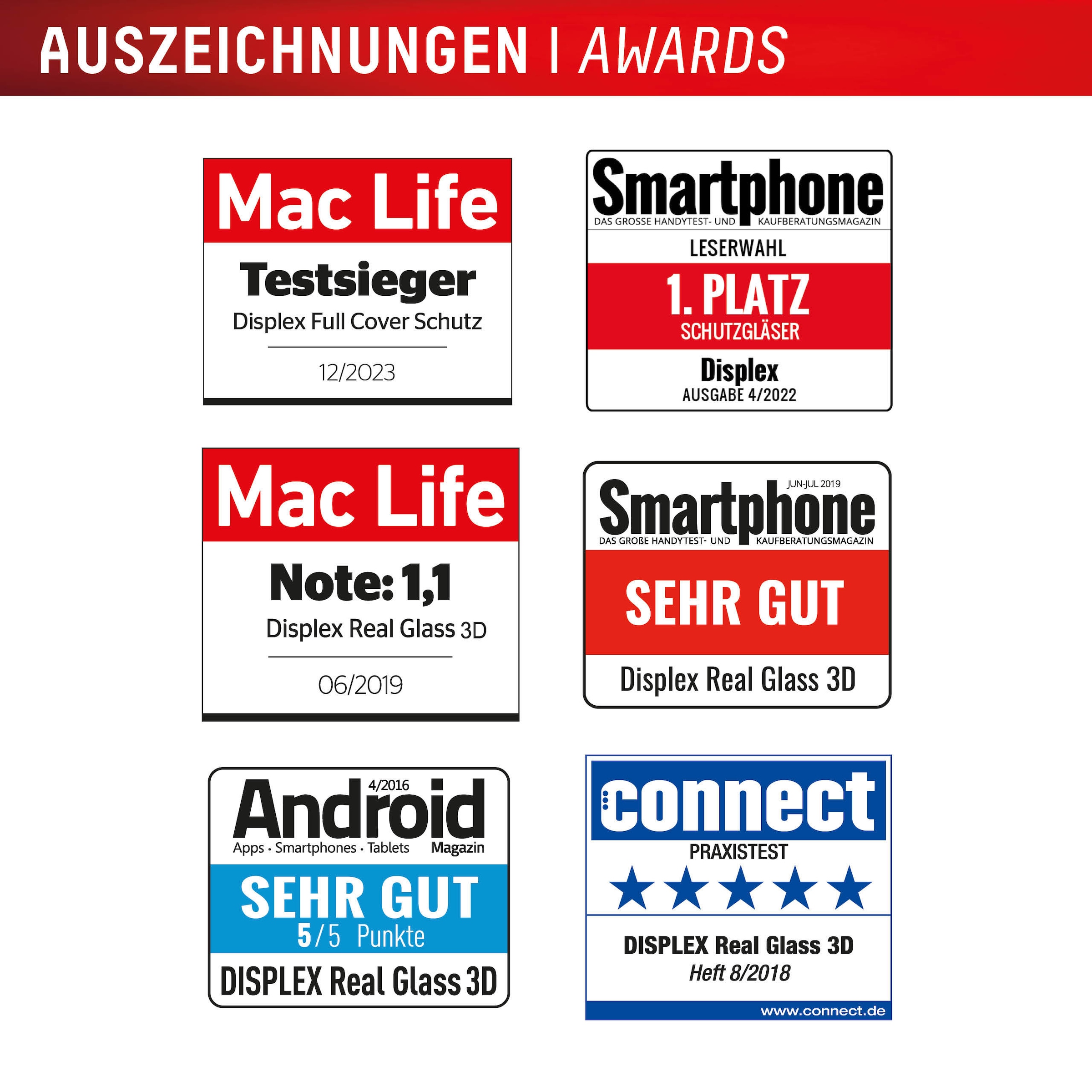 Displex Displayschutzglas »Premium Glass Screen Protector Full Cover« für Apple iPhone 17;Apple iPhone 17 Pro Displayschutzfolie, Schutzfolie, Bildschirmschutz, kratz- & stoßfest