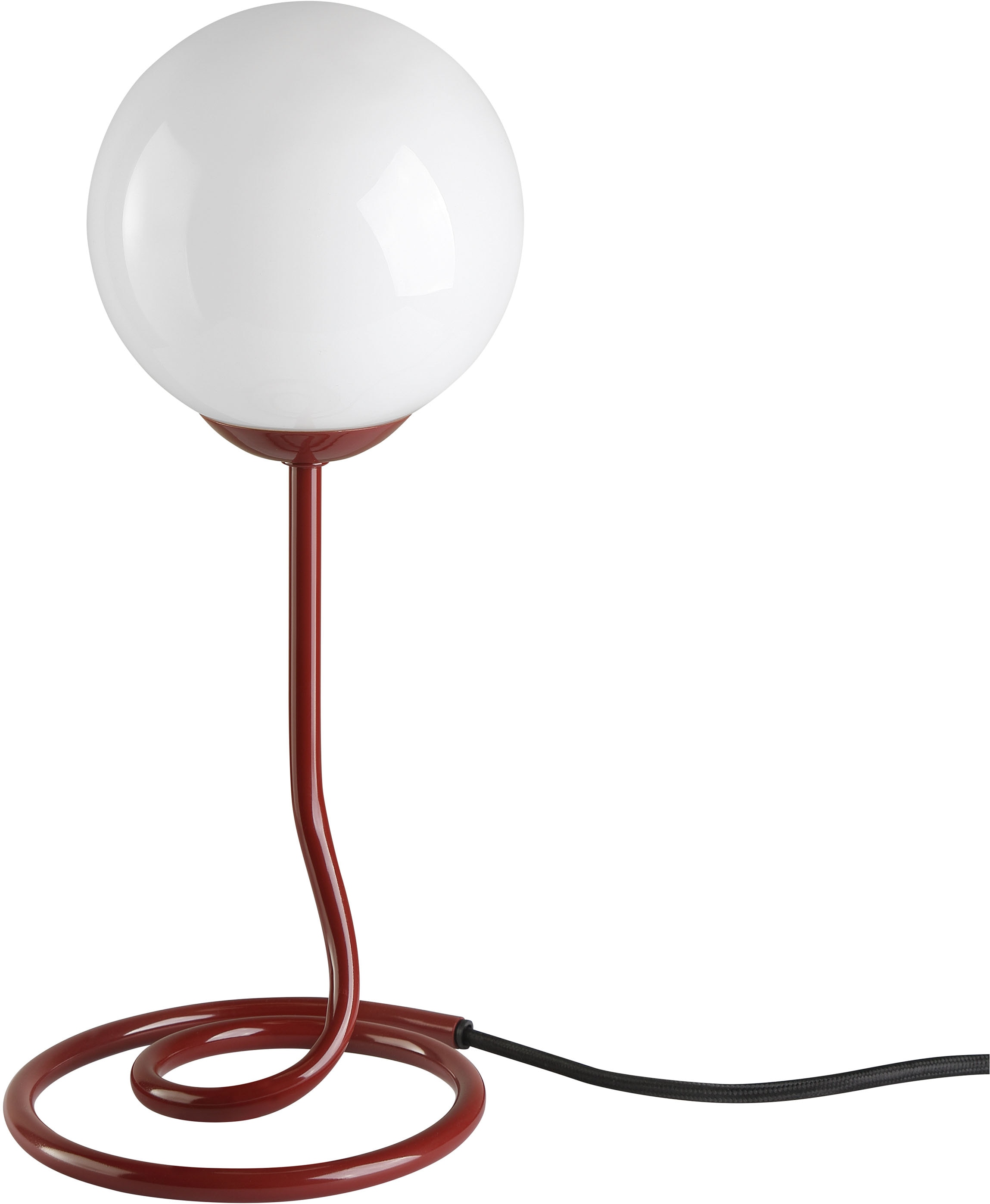 OTTO home Tischleuchte »Orrell« G9 1 Stk. Ø 12, H: 31,3 cm, Materialmix - Metallfuß mit weißem Glasschirm