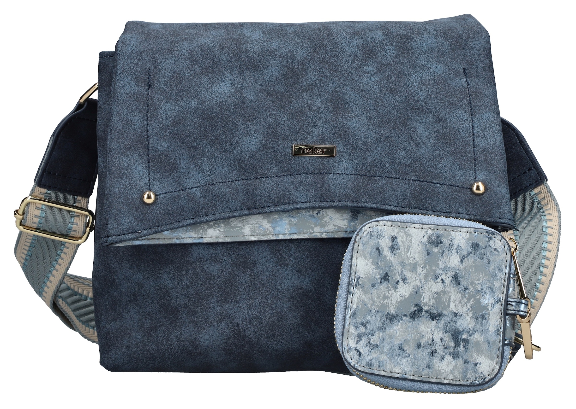 Rieker Schultertasche, Umhängetasche, Damen-Tasche mit abnehmbarem Täschchen