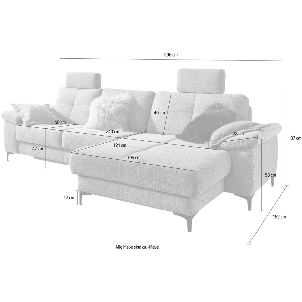 3C Carina Ecksofa »Burnaby L-Form«