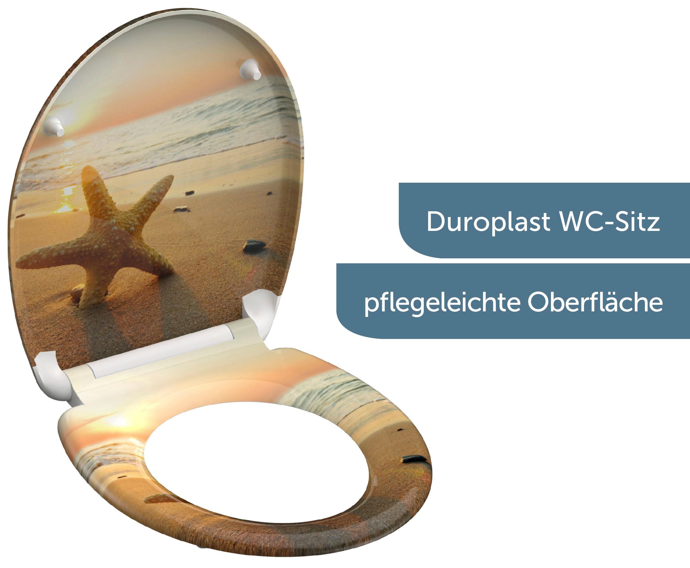 Schütte WC-Sitz »Star«, Duroplast, mit Absenkautomatik und Schnellverschluss