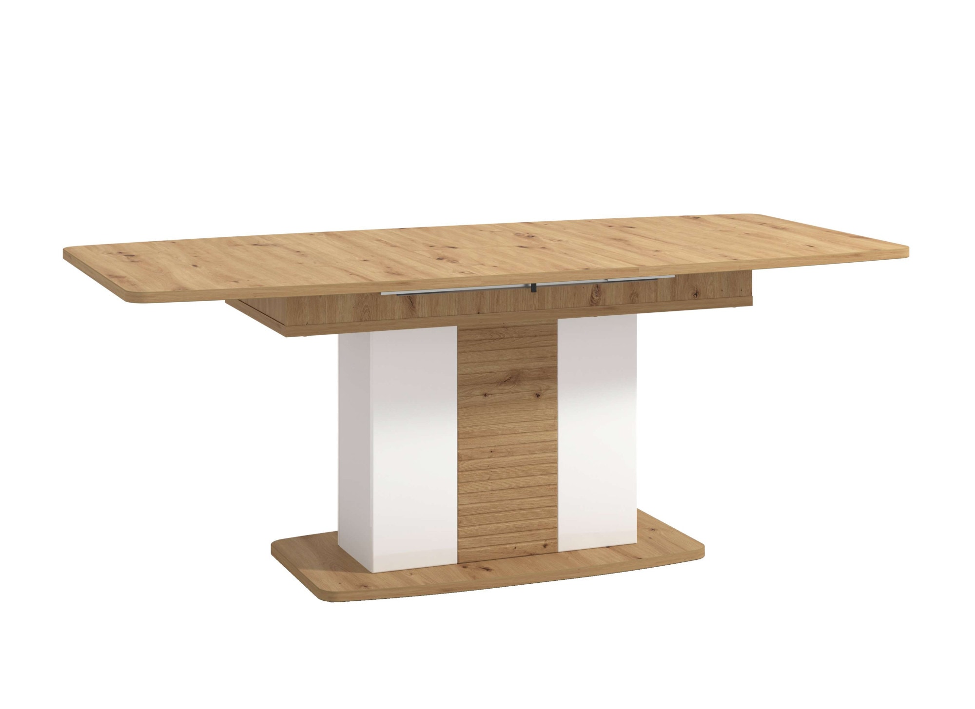 INOSIGN Esstisch »Bretagna 160 cm, modernes Design, Verlängerbar durch Einlegeplatte«, max. Breite 200 cm, Farbkombination aus Artisan-Eiche und Weiß