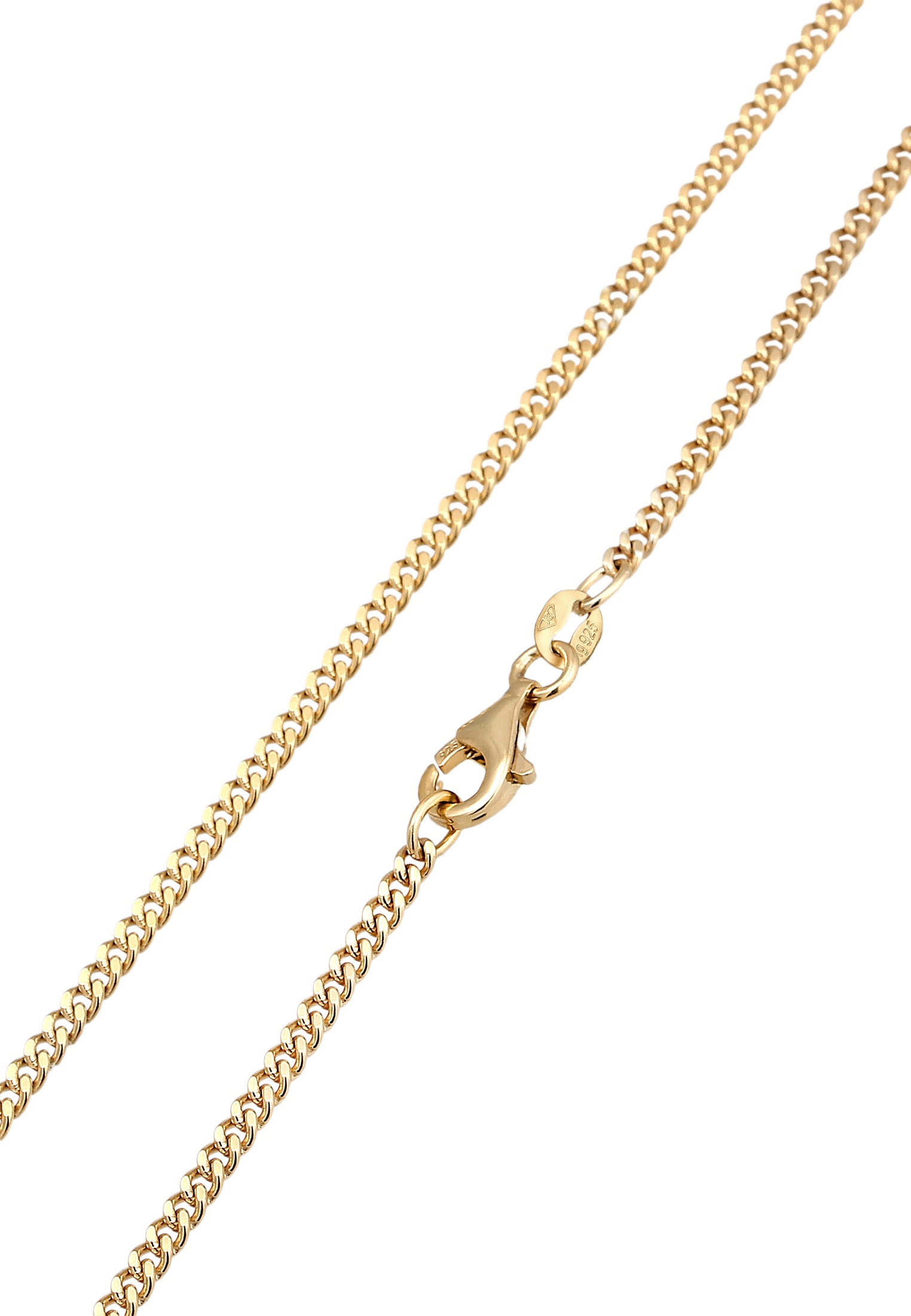 Kuzzoi Kette mit Anhänger »Halskette Pommes Anhänger 925 Sterling Silber vergoldet«