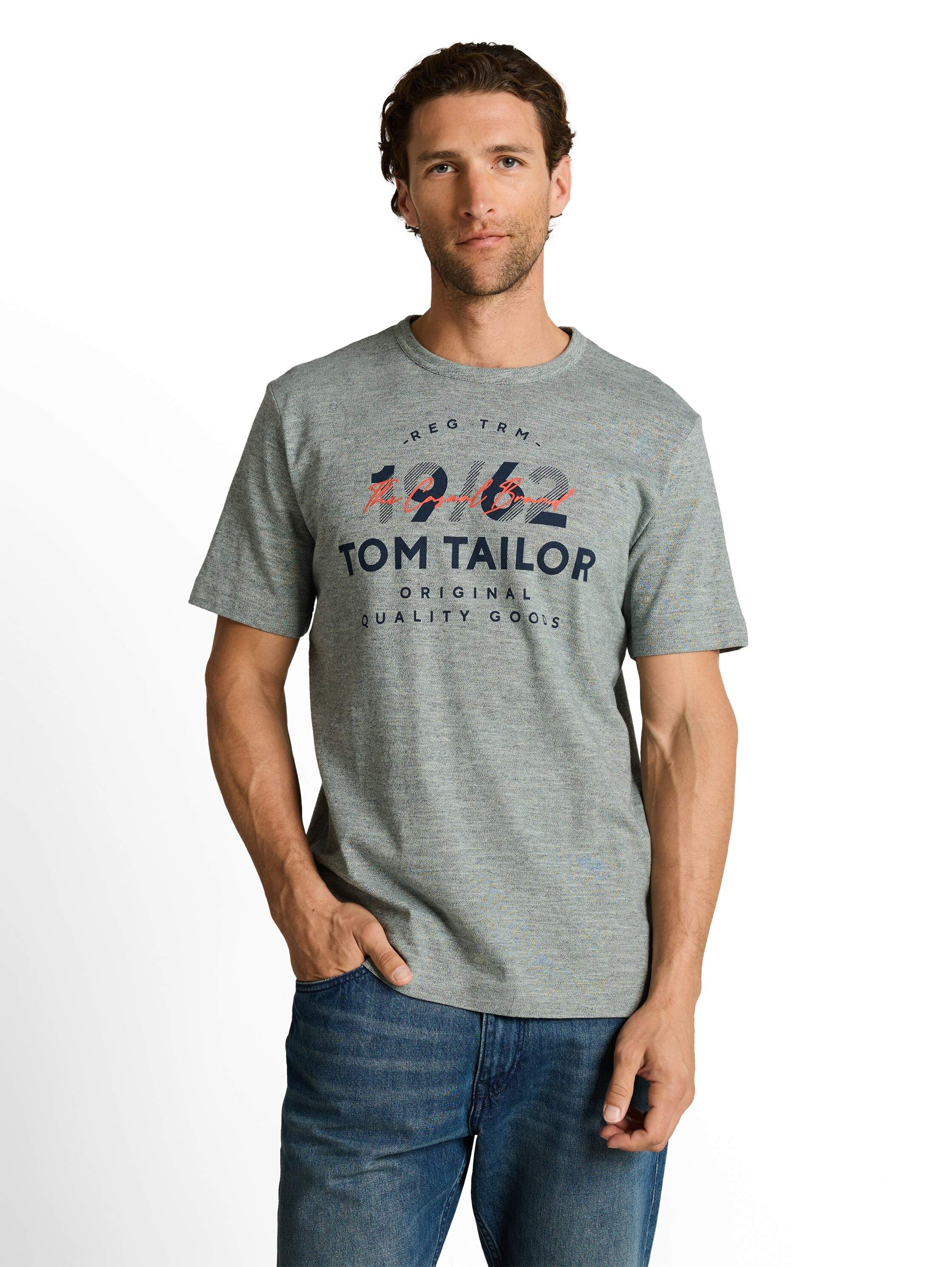 TOM TAILOR T-Shirt mit Logo Print