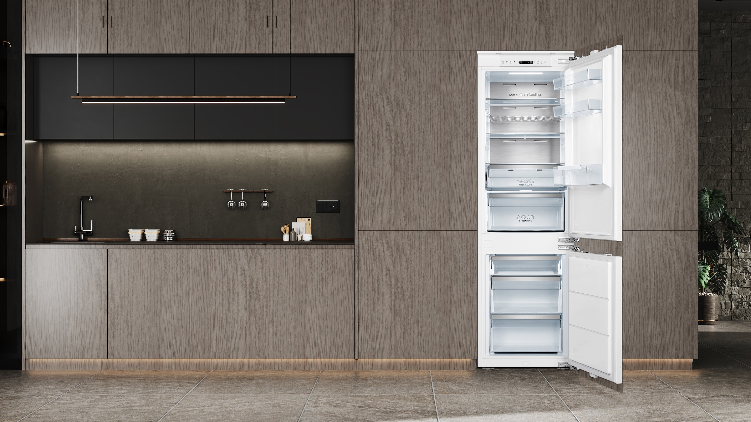 Hanseatic Einbaukühlgefrierkombination »HEKGS17754CNF« 177,2 cm hoch 54 cm breit