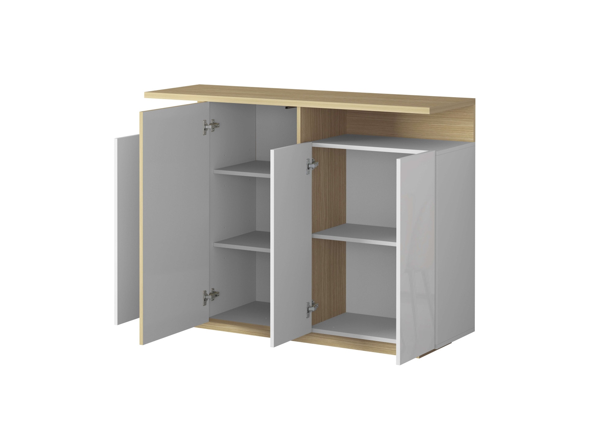 OTTO home Highboard »Highboard ETHOS, Kommode, Schrank, Kredenz« 1 Stk. tlg. Mit 4 Drehtüren, 9 Innenfächern und 2 Außenfächern, B.130 cm