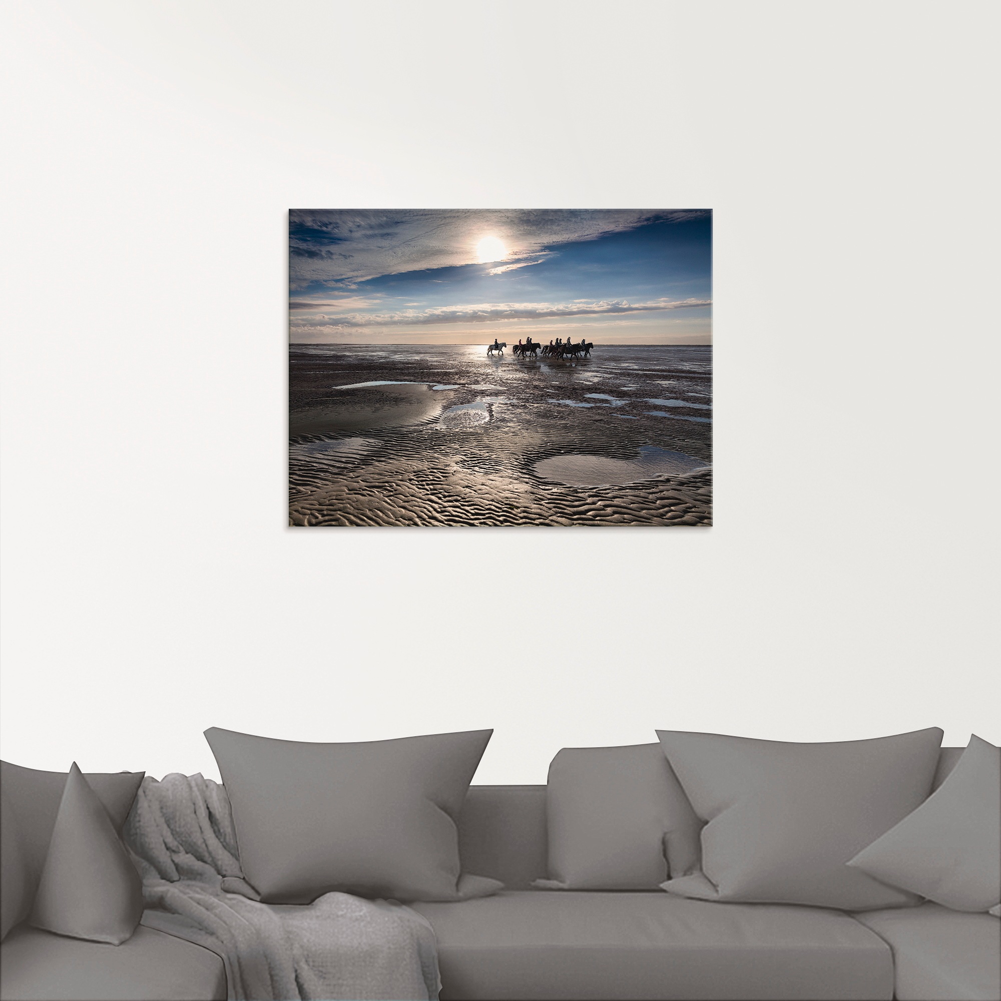 Artland Glasbild »Freiheit am Meer« Strand 1 Stk. tlg. in verschiedenen Größen