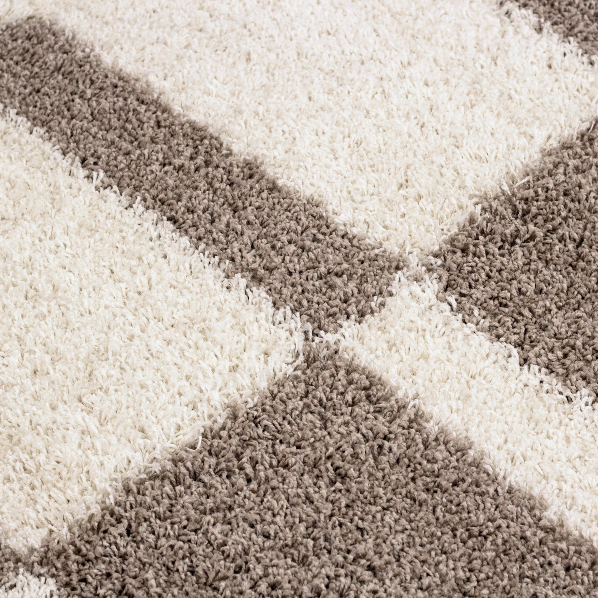 Ayyildiz Teppiche Hochflor-Teppich »Gala Shaggy 2505 , auch als Läufer und in Rund« rechteckig 30 mm Höhe Langflor, alle Räume, Karo, Wohnzimmer