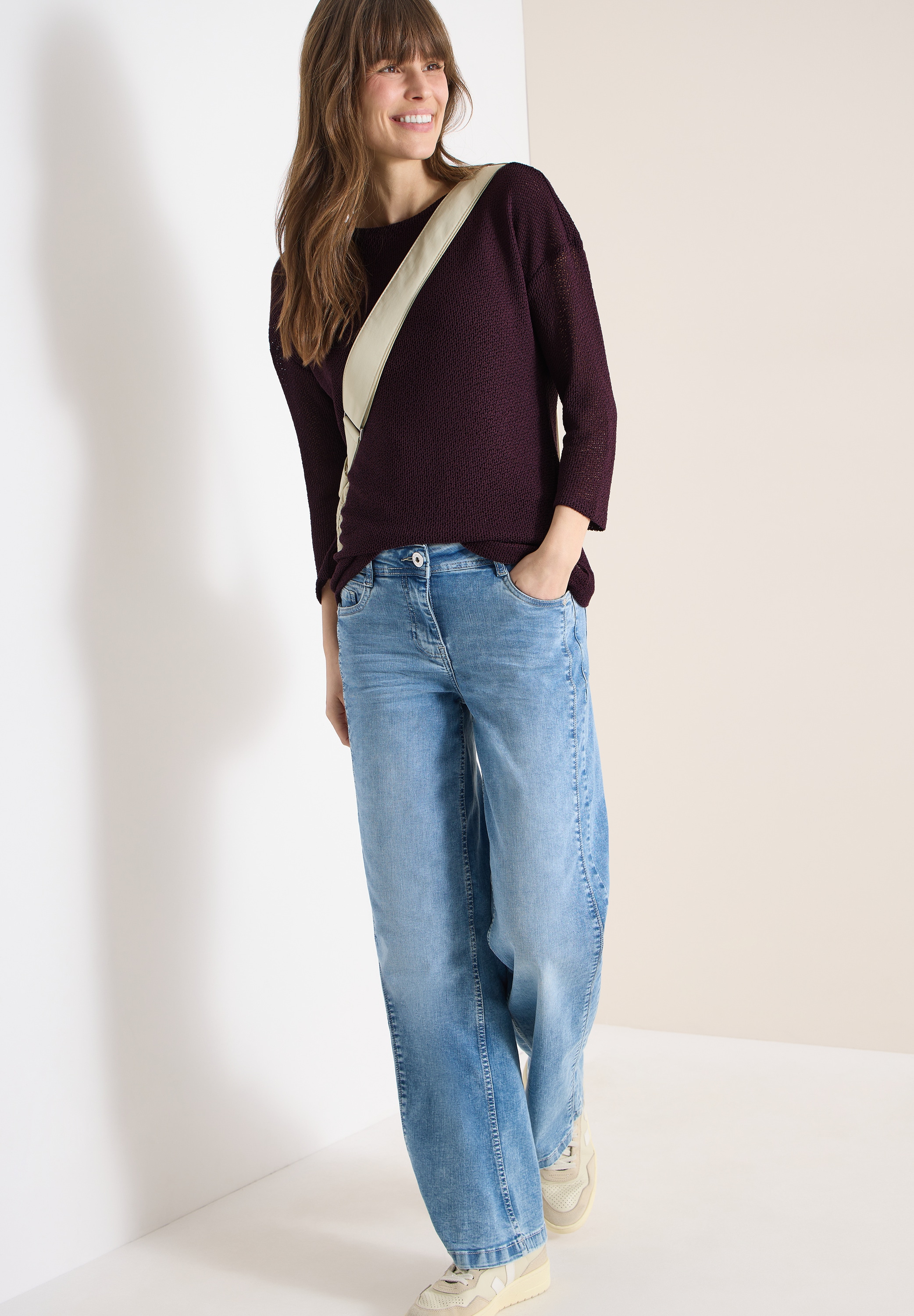 Cecil 3/4 Arm-Pullover mit U-Boot Ausschnitt
