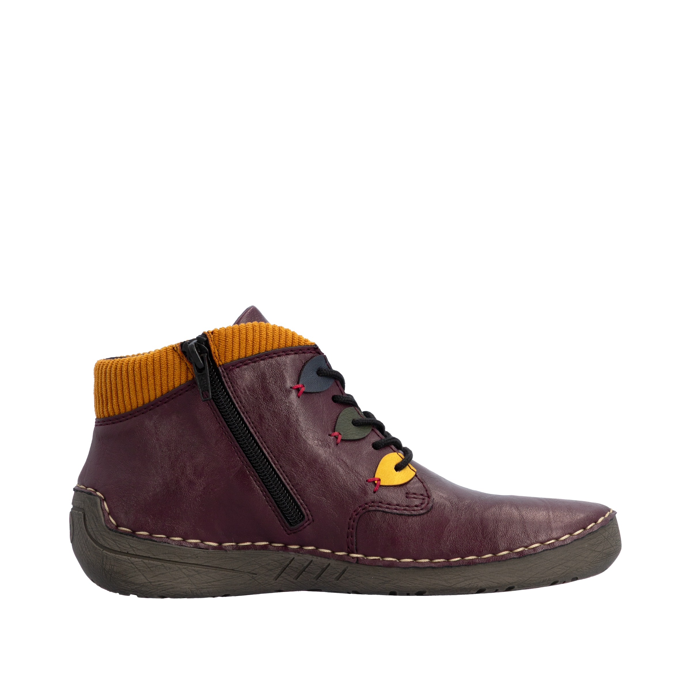 Rieker Schnürboots  Stiefelette, Casualboots, High Top Sneaker mit Innenreißverschluss
