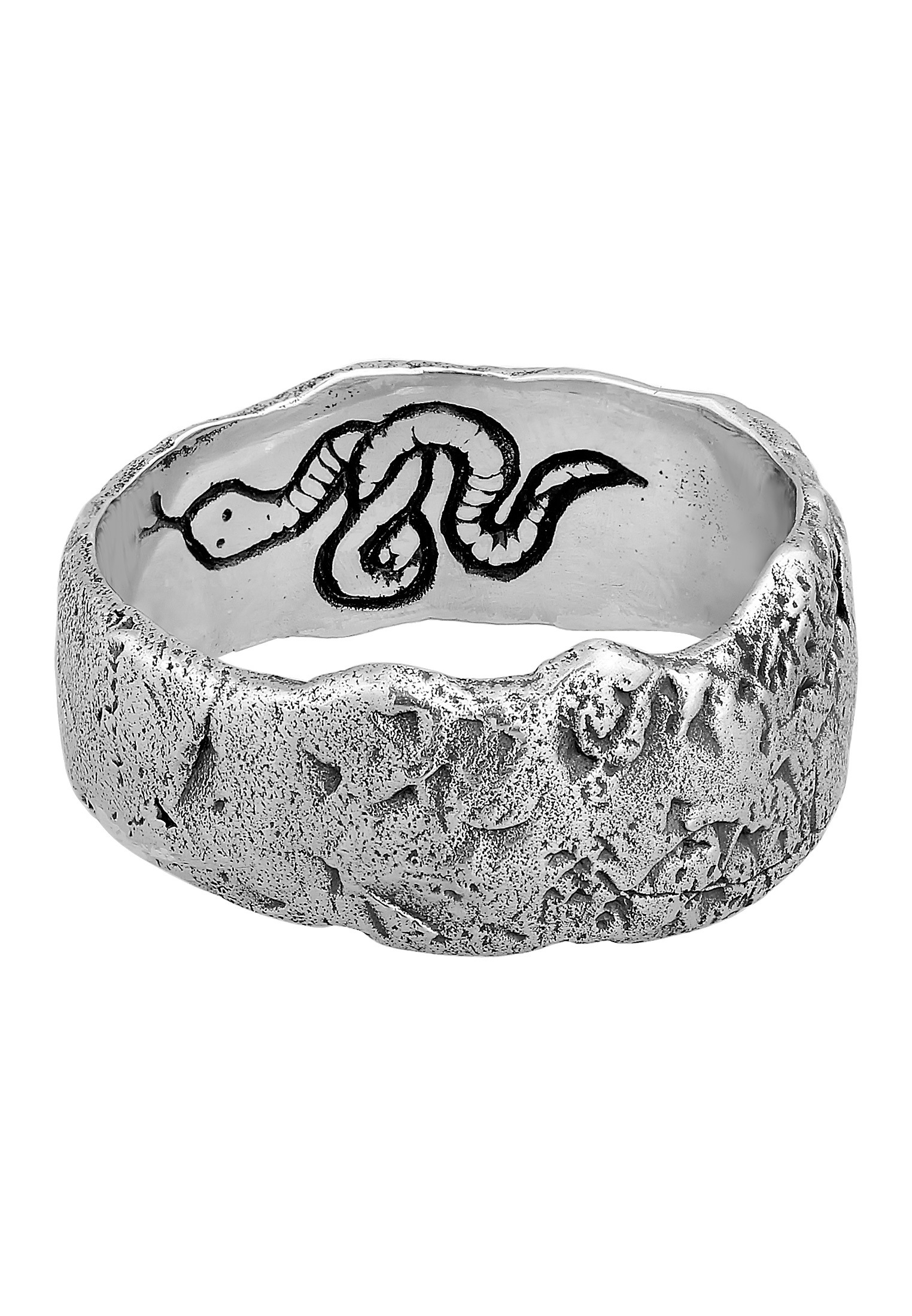HAZE & GLORY Silberring »Ring Herren Bandring - Serpent 925 Silber«