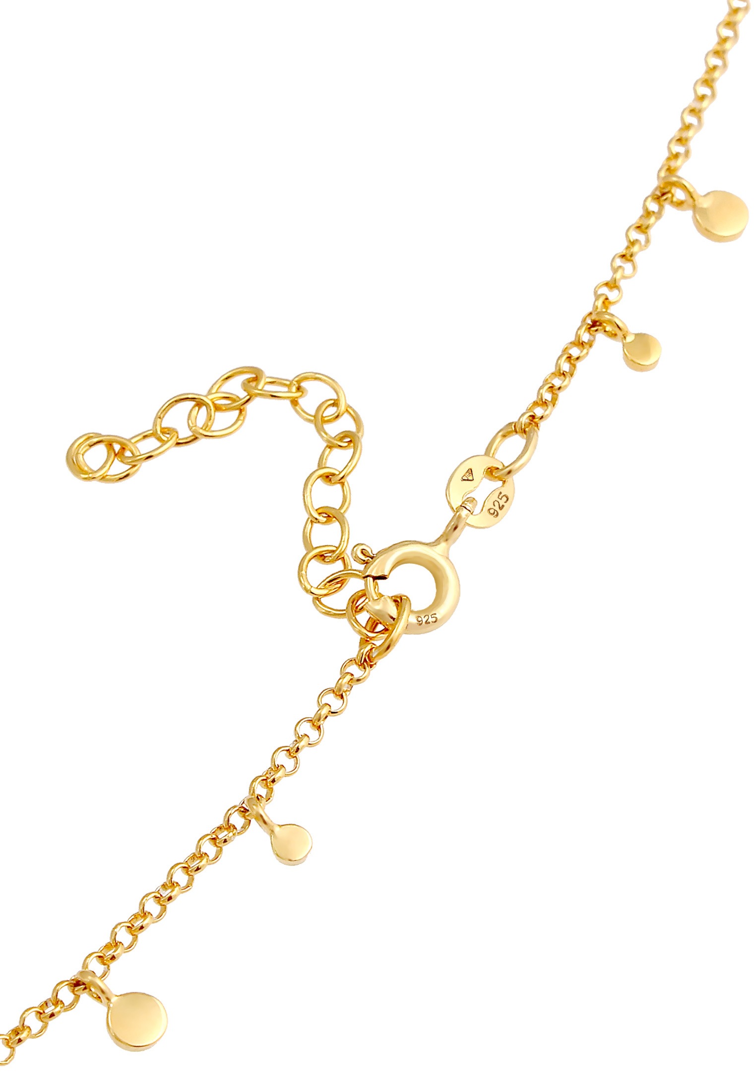 Elli Choker »Halskette Choker Plättchen Coin Geo Rund 925 Silber«