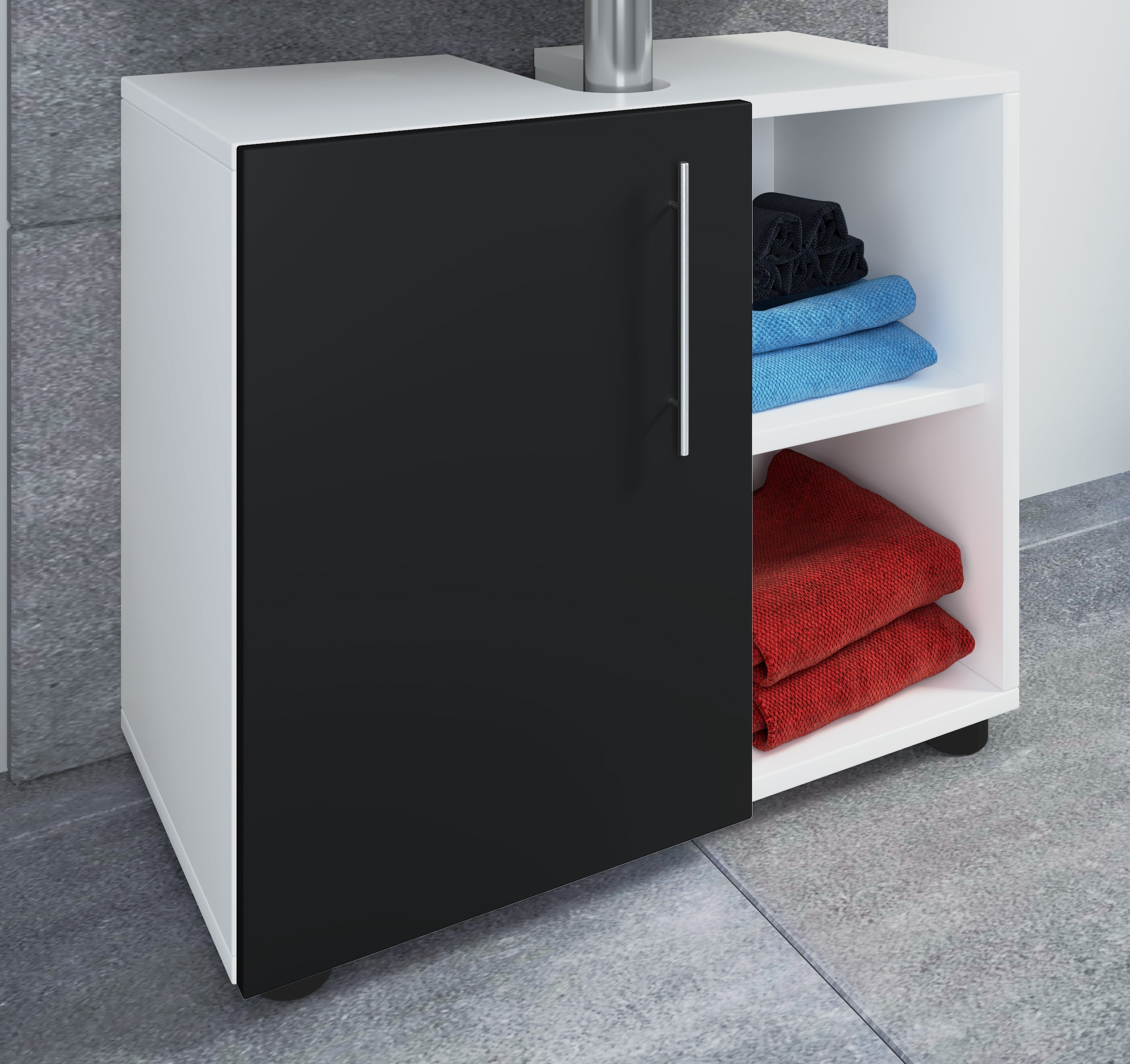 VCM Waschbeckenschrank »Holz Badmöbel Badunterschrank Flandu lll Drehtür« 1 Stk. tlg.