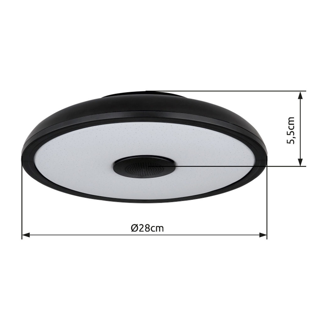 GLOBO LIGHTING LED Deckenleuchte »RAFFY«, Leuchtmittel LED-Modul | LED fest integriert, Farbwechsel Rot-Grün-Blau, Lautsprecherfunktion