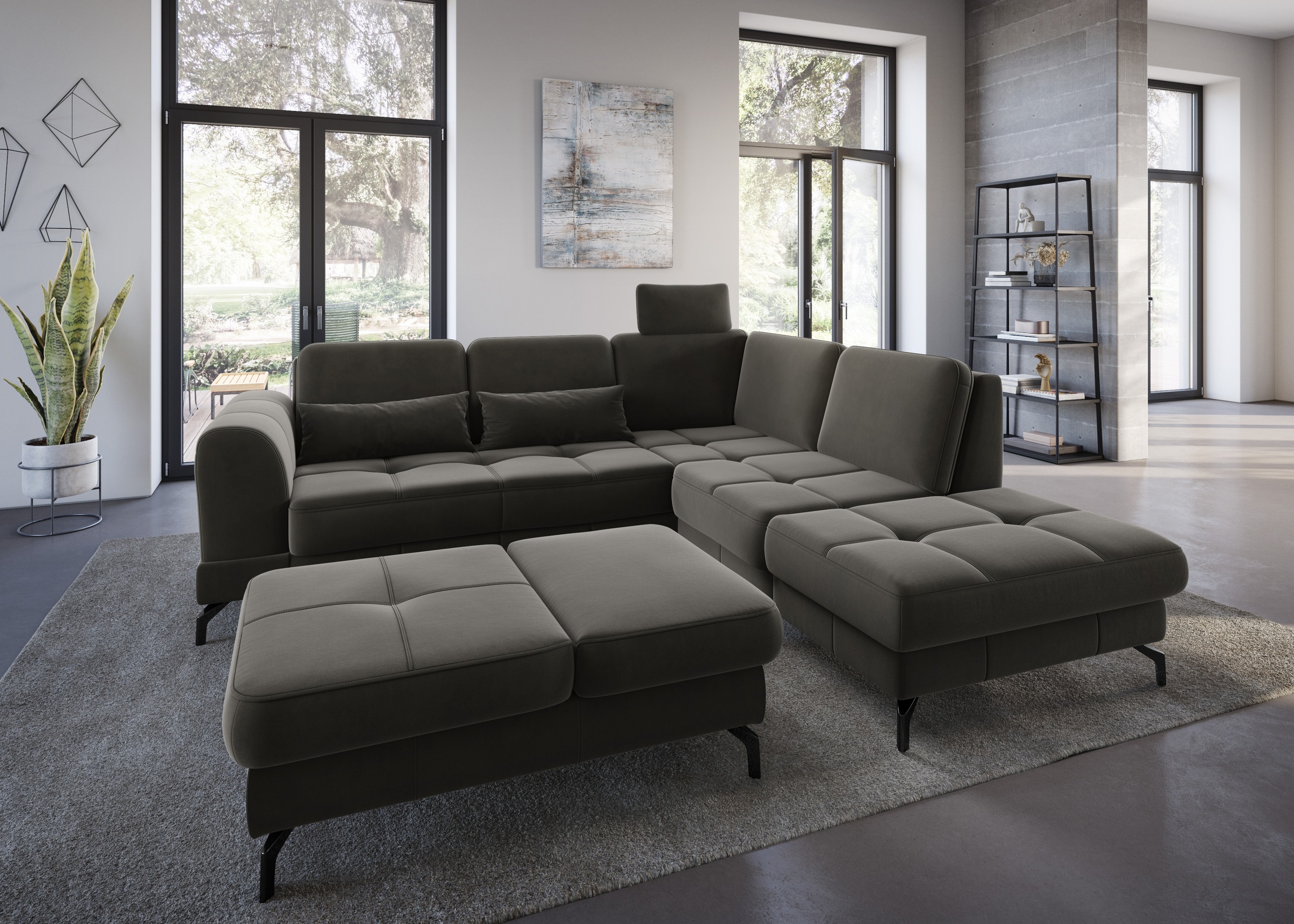 sit&more Hocker »Bendigo« mit Klappfunktion, Bodenfreiheit 12 cm, wahlweise in 2 Fußfarben