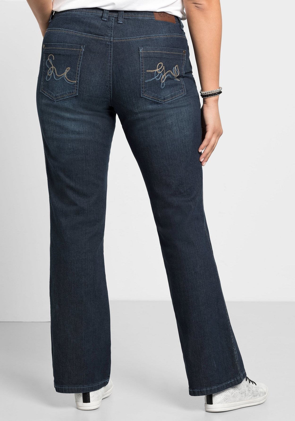 Sheego Stretch-Jeans »Jeans mit Used-Effekten«