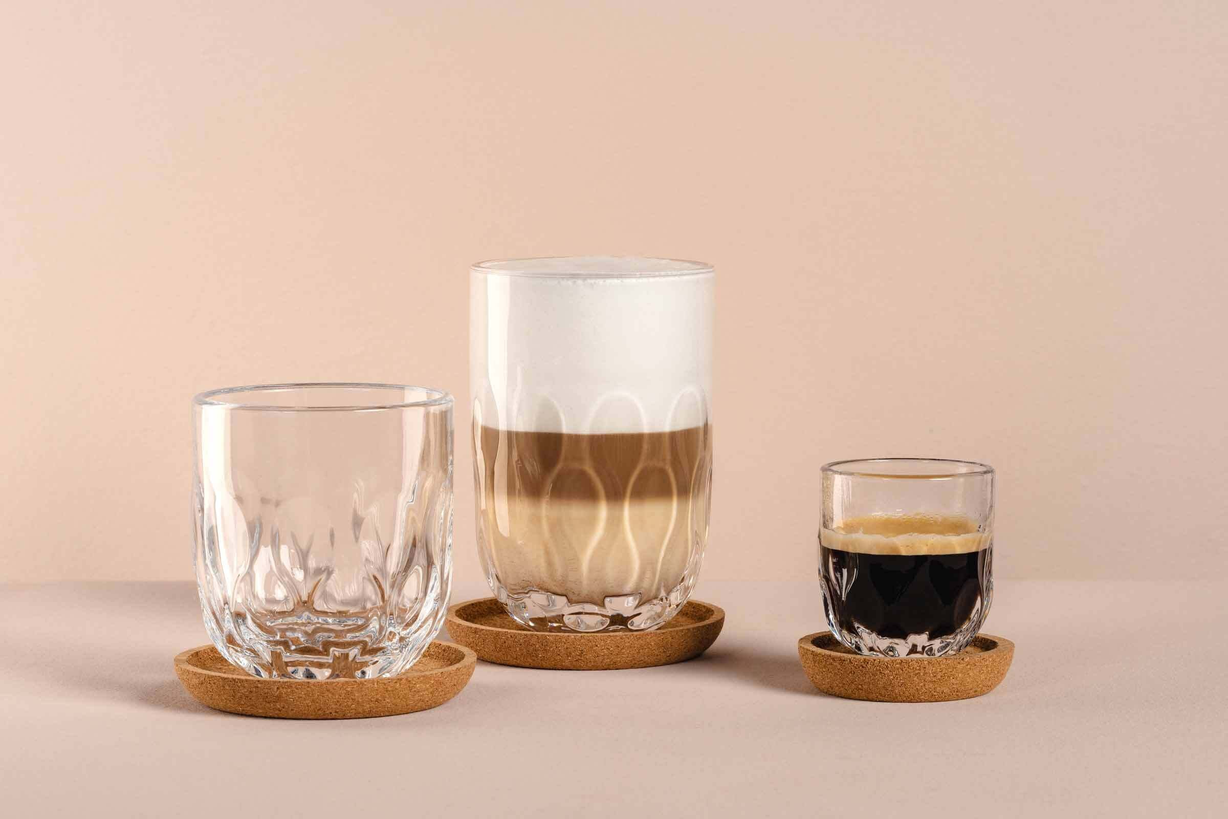 LEONARDO Latte-Macchiato-Glas »Latte Macchiato Gläser (3) Gocce 390 ml 6er Set transparent«