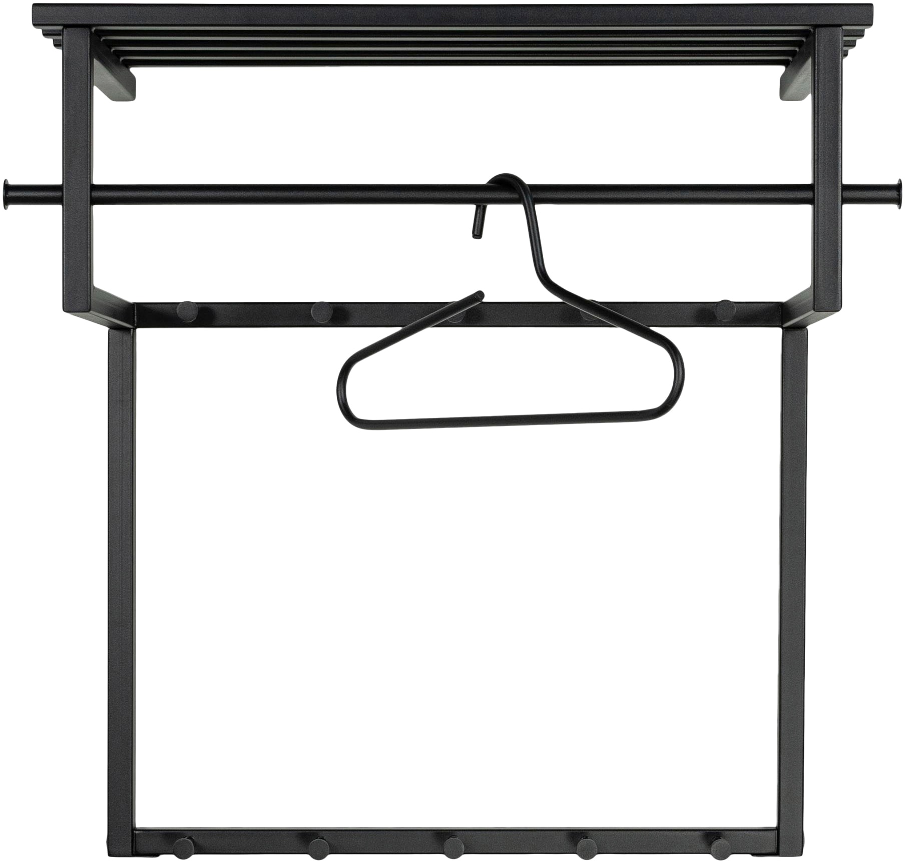 Garderobenleiste, Metall, Familien-Garderobe, 10 Haken, 34 cm tief, trendige Farbe