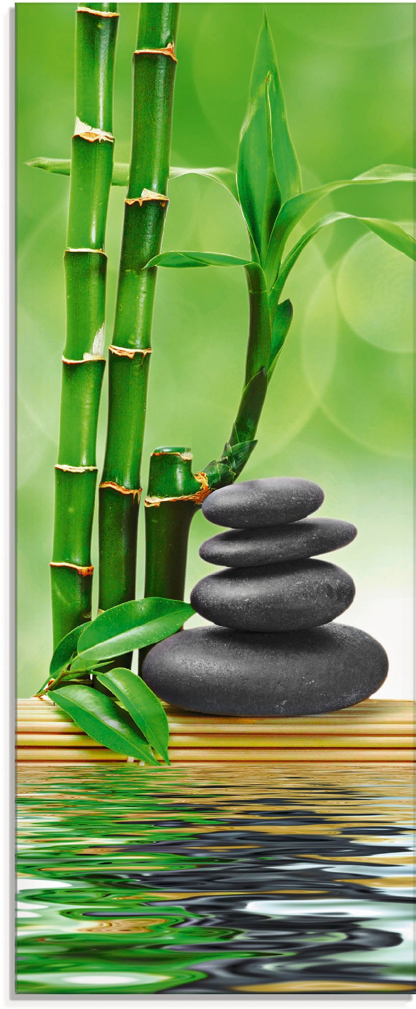 Artland Glasbild »Spa Konzept Zen Basaltsteine«, Zen, (1 St.), in verschiedenen Größen