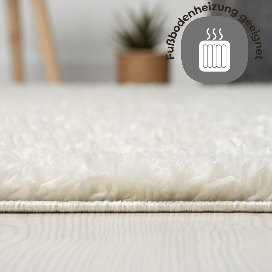 my home Hochflor-Teppich »Banji«, rechteckig, 37 mm Höhe, Uni Farben, weich und flauschig, auch als Läufer & in rund erhältlich