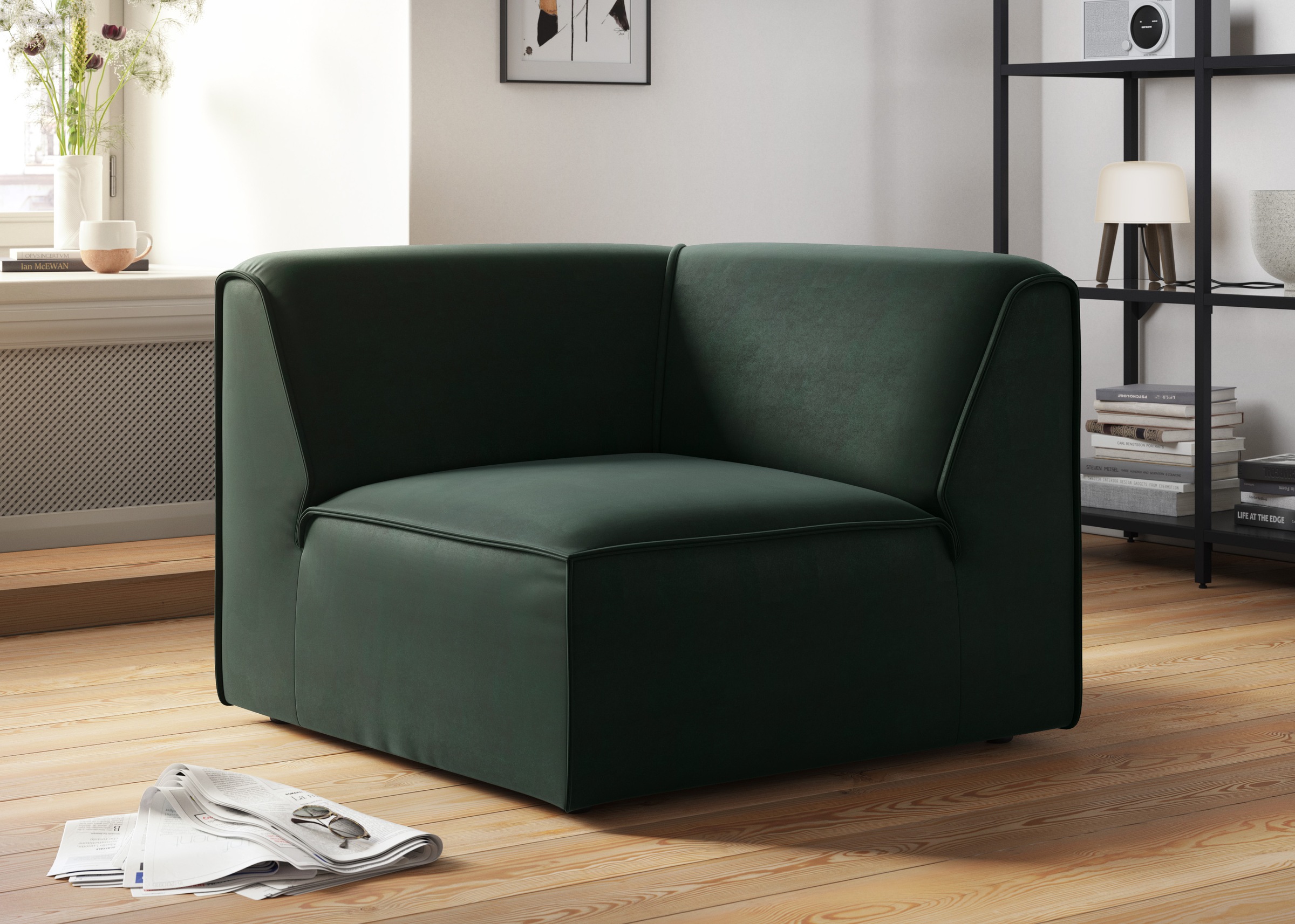 RAUM.ID Sofa-Eckelement »Merid, Sofaelement, Maße B/T/H: 97/97/46 cm«, als Modul oder separat verwendbar, für individuelle Zusammenstellung