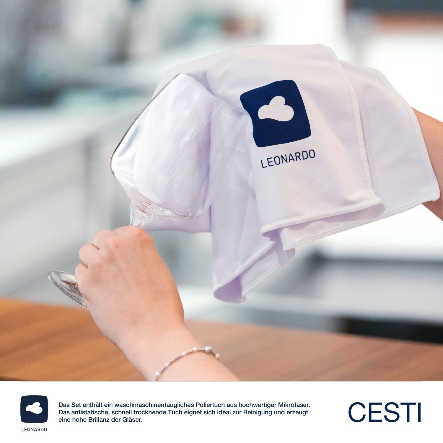 LEONARDO Rotweinglas »6 Weingläser CESTI + Poliertuch« 6 Rotwein-Gläser mit Poliertuch
