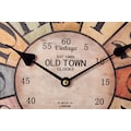 DELAVITA Wanduhr »"Old Town"«, (1 tlg.), rund, Ø 34 cm, Vintage-Look