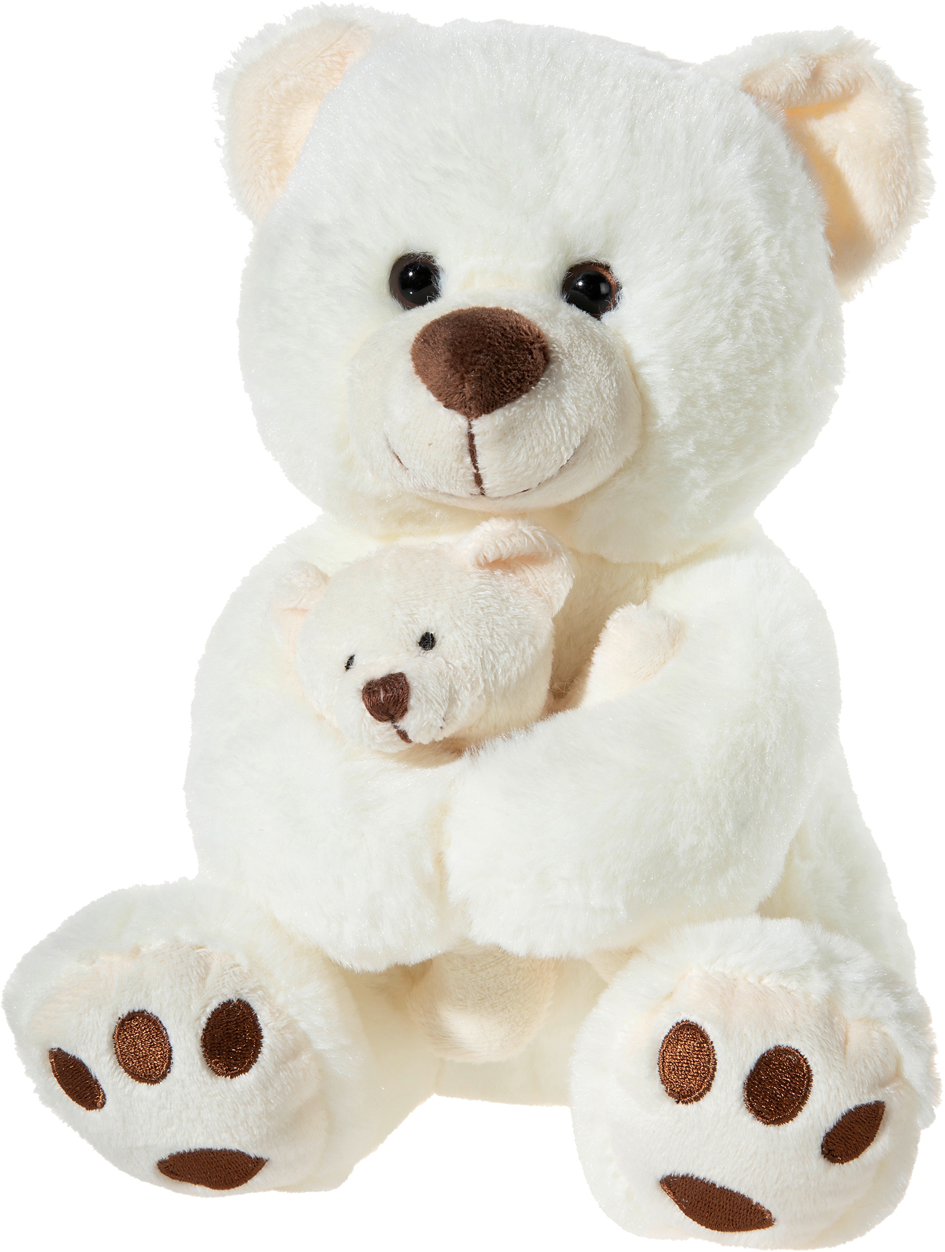 Heunec® Kuscheltier »Misanimo, Bär mit Baby, creme«