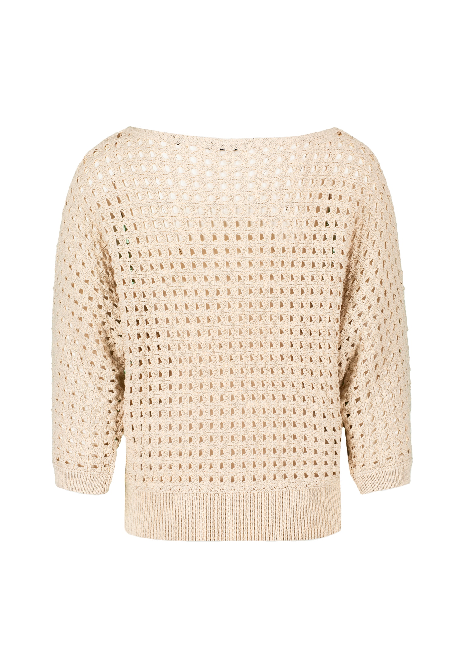 Zero Rundhalspullover »Pullover mit Lochmuster«