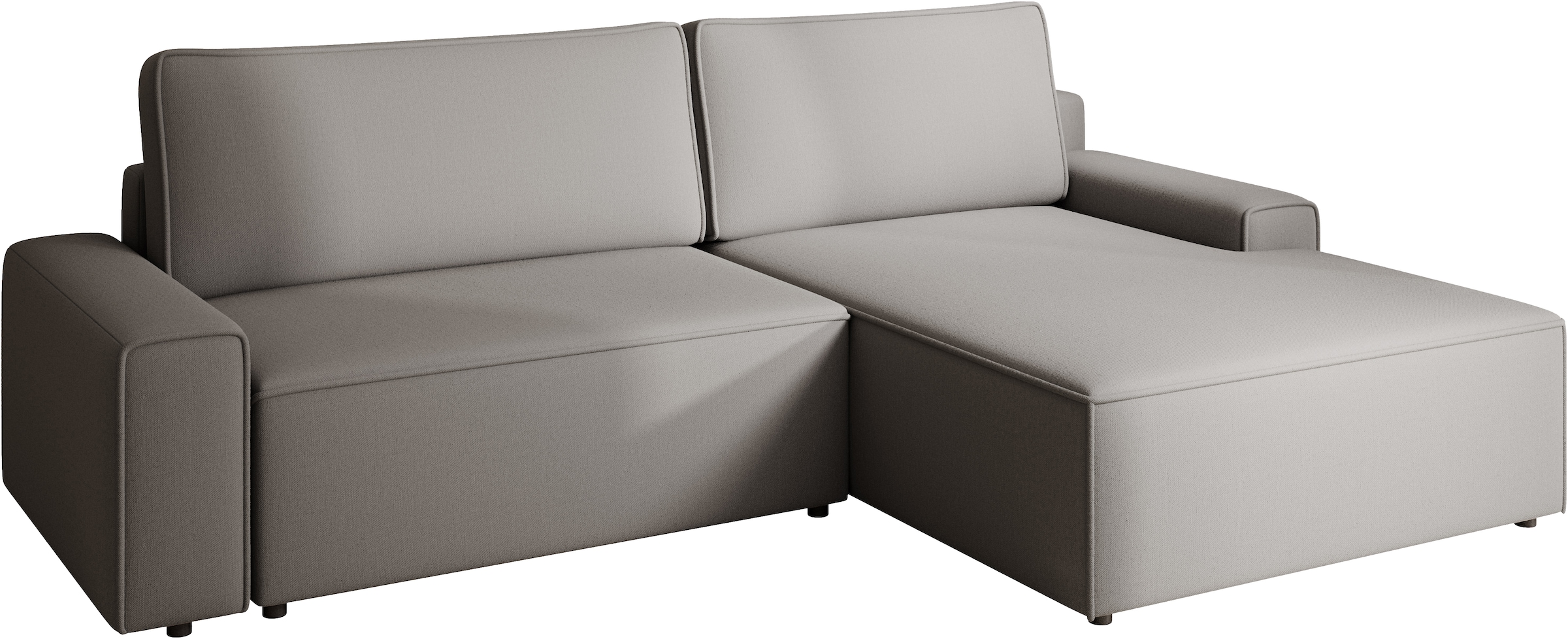 TRENDMANUFAKTUR Ecksofa »Challenge, Schlafsofa mit Bettkasten, Couch in L-Form, Breite 245 cm«, Recamiere beidseitig montierbar, auch in trendigem Cordstoff