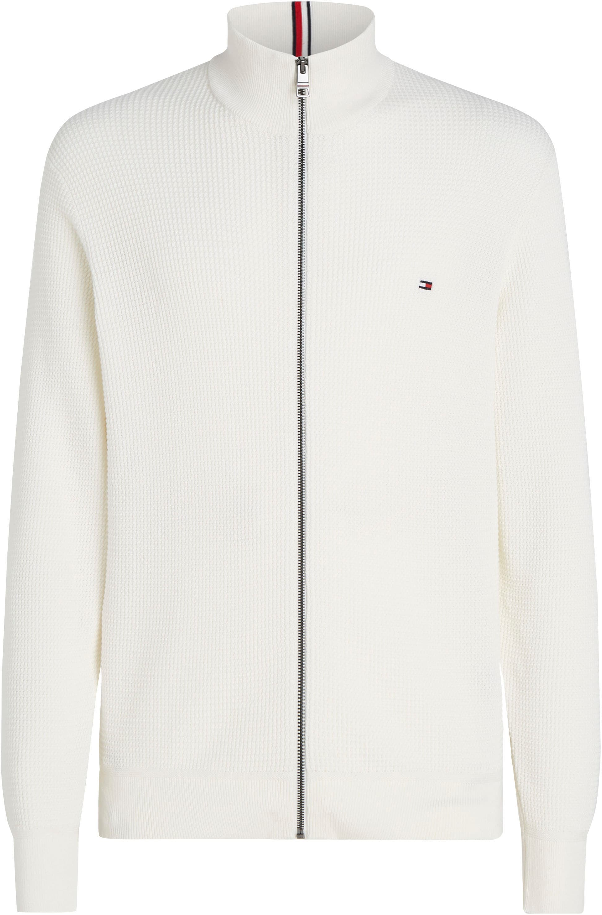 Tommy Hilfiger Cardigan »REFINED STRUCTURE ZIP THRU«, mit feiner Struktur