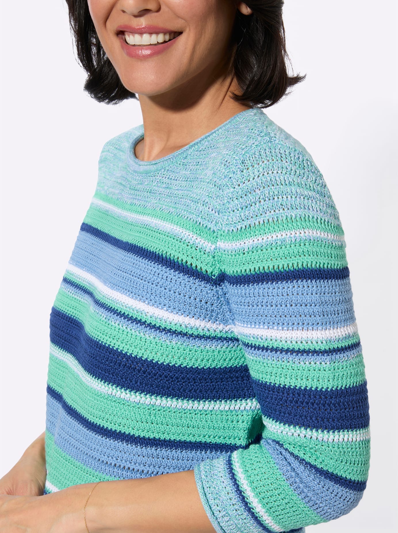 Casual Looks 3/4 Arm-Pullover »Rundhals-Pullover«