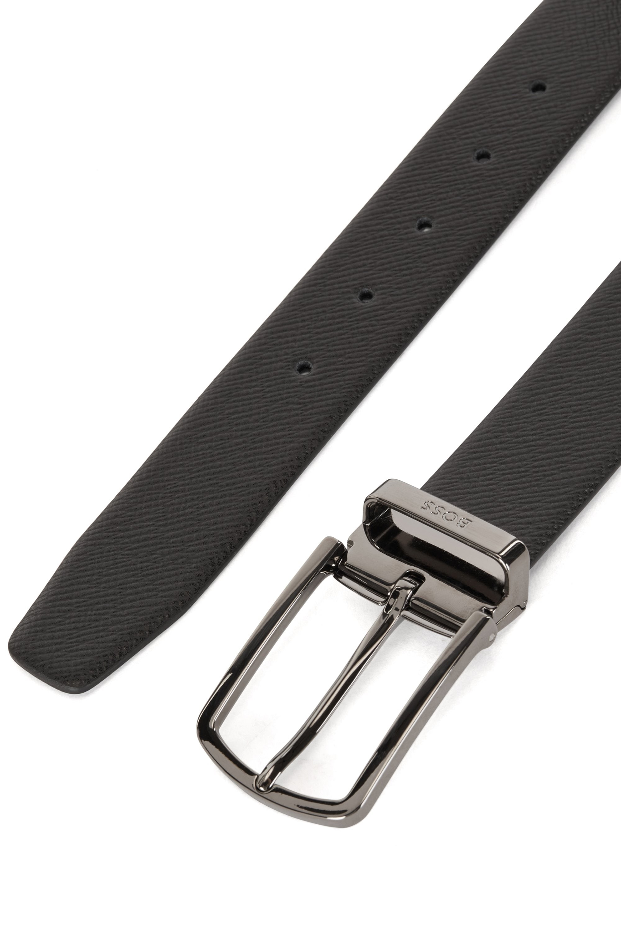 BOSS Ledergürtel, in Onesize Größe, mit Metall-Schnalle und dezenter Logo-Schlaufe