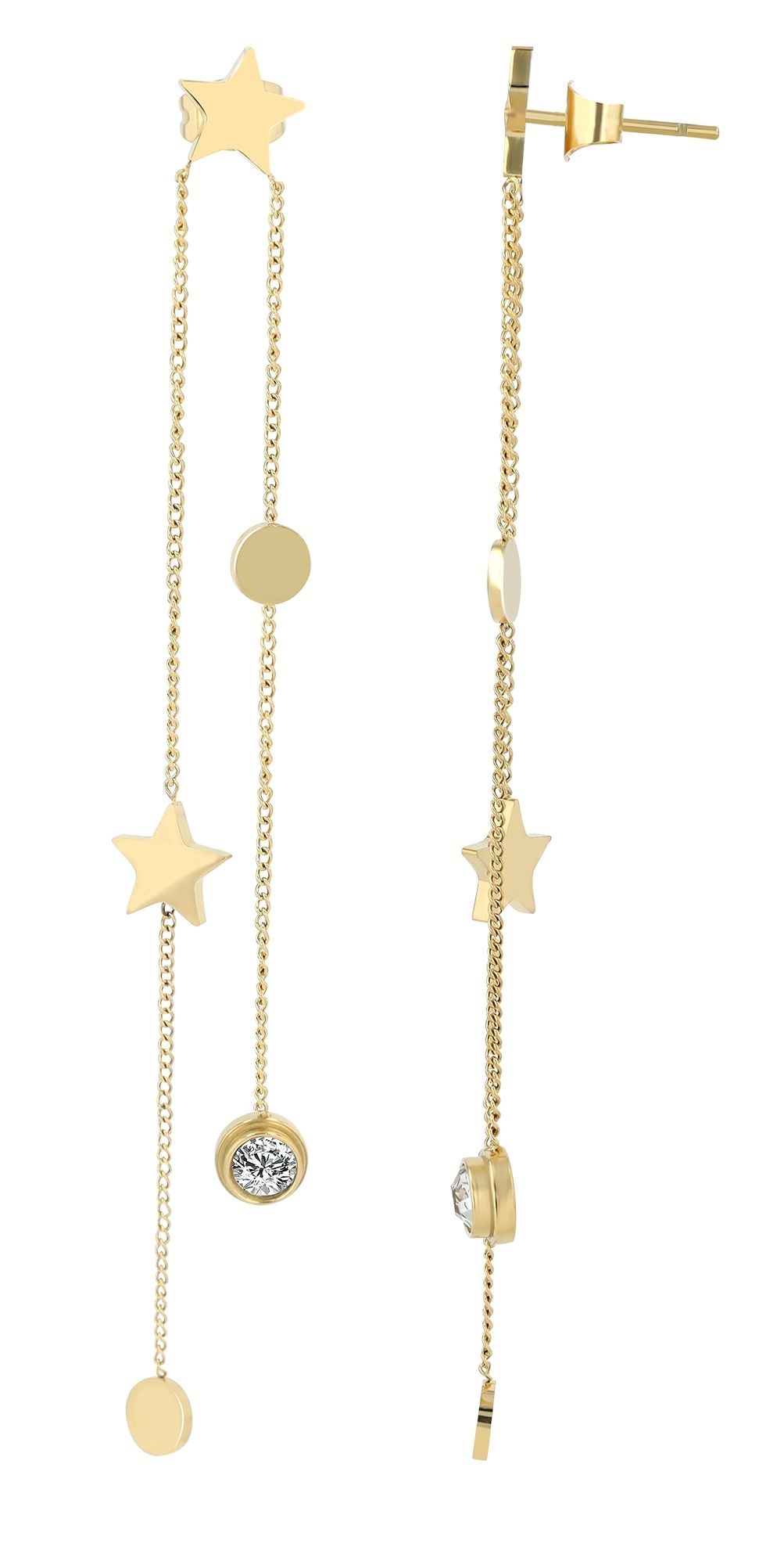 Adelia´s Kettenanhänger »Damen Anhänger ¿ Stern Anhänger aus Edelstahl mit Strass Steinchen«