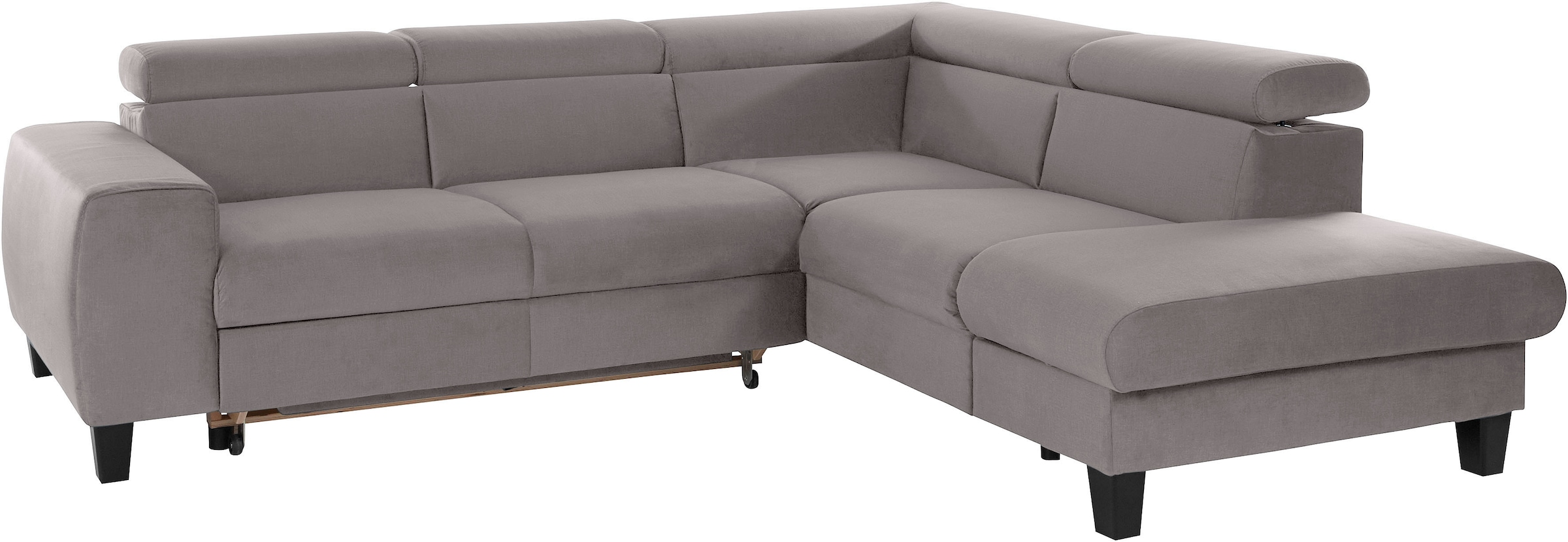 COTTA Ecksofa »Morven L-Form« wahlweise mit Bettfunktion, Bettkasten & Wireless-Charger