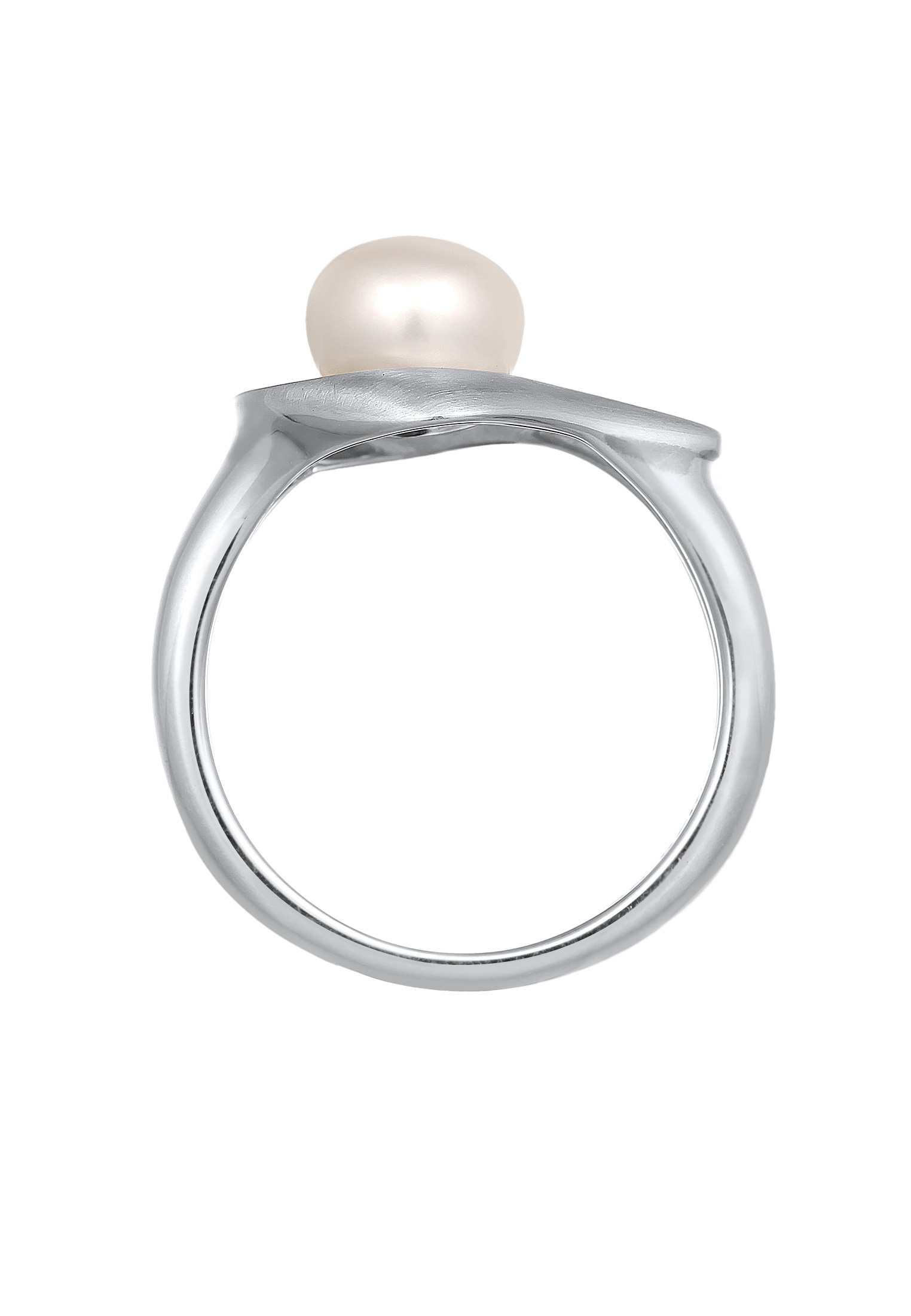Nenalina Perlenring »Ring Süßwasserperle Modern 925 Silber«