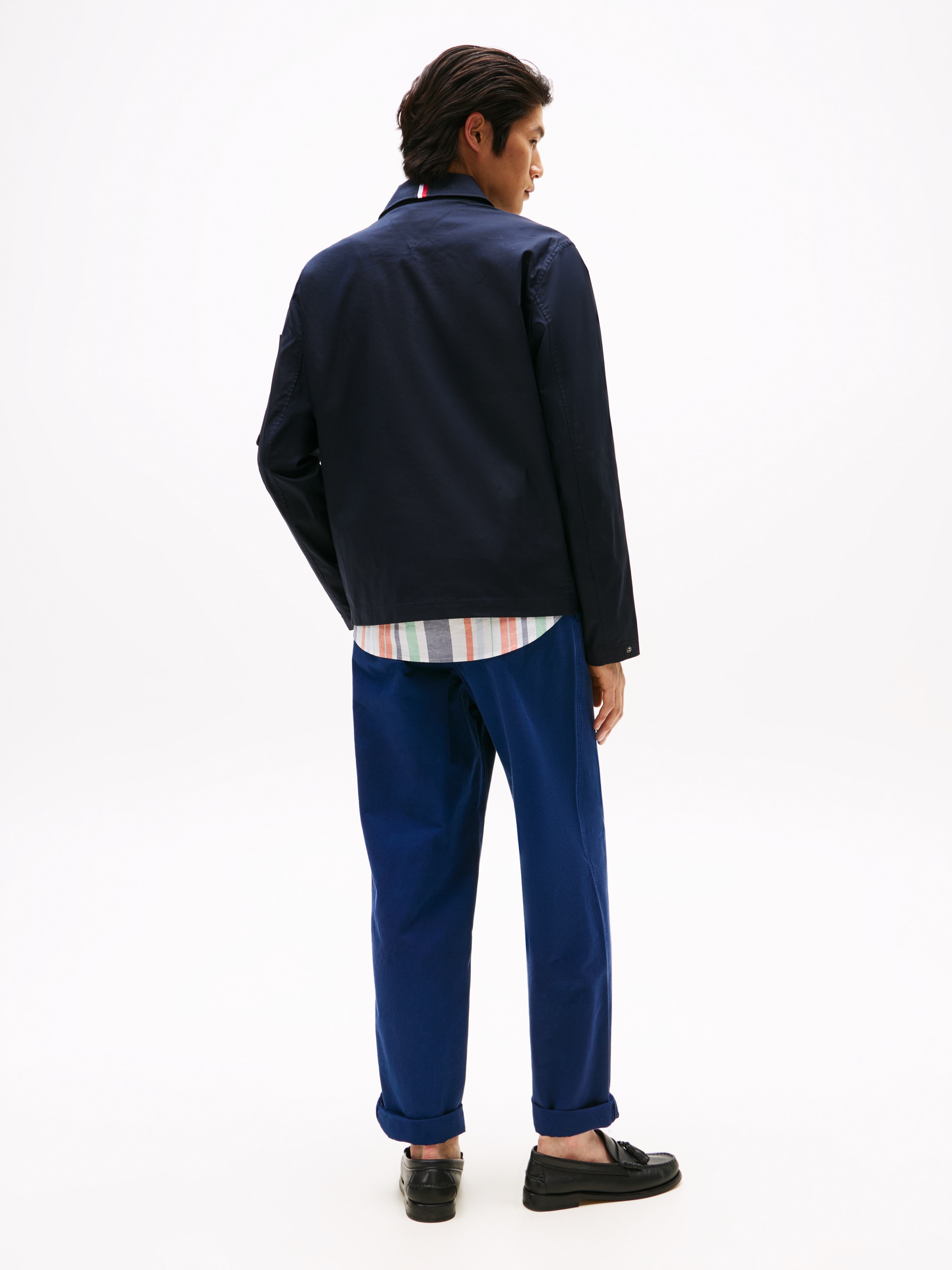 Tommy Hilfiger Hemdjacke »TECH SHIRT JACKET« leichter Herren-Blouson mit Hemdkragen Übergangsjacke Baumwolle