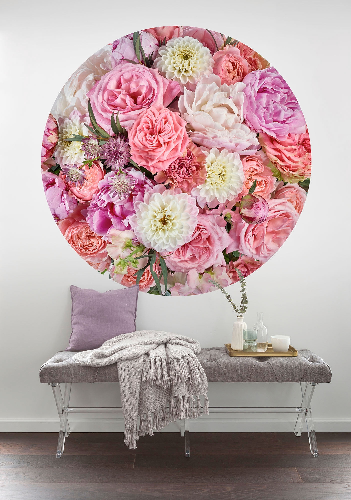 Komar Fototapete »Vlies selbstklebend - Beautiful Blossoms - Größe 125 x 125 cm«, bedruckt, Wohnzimmer, Schlafzimmer