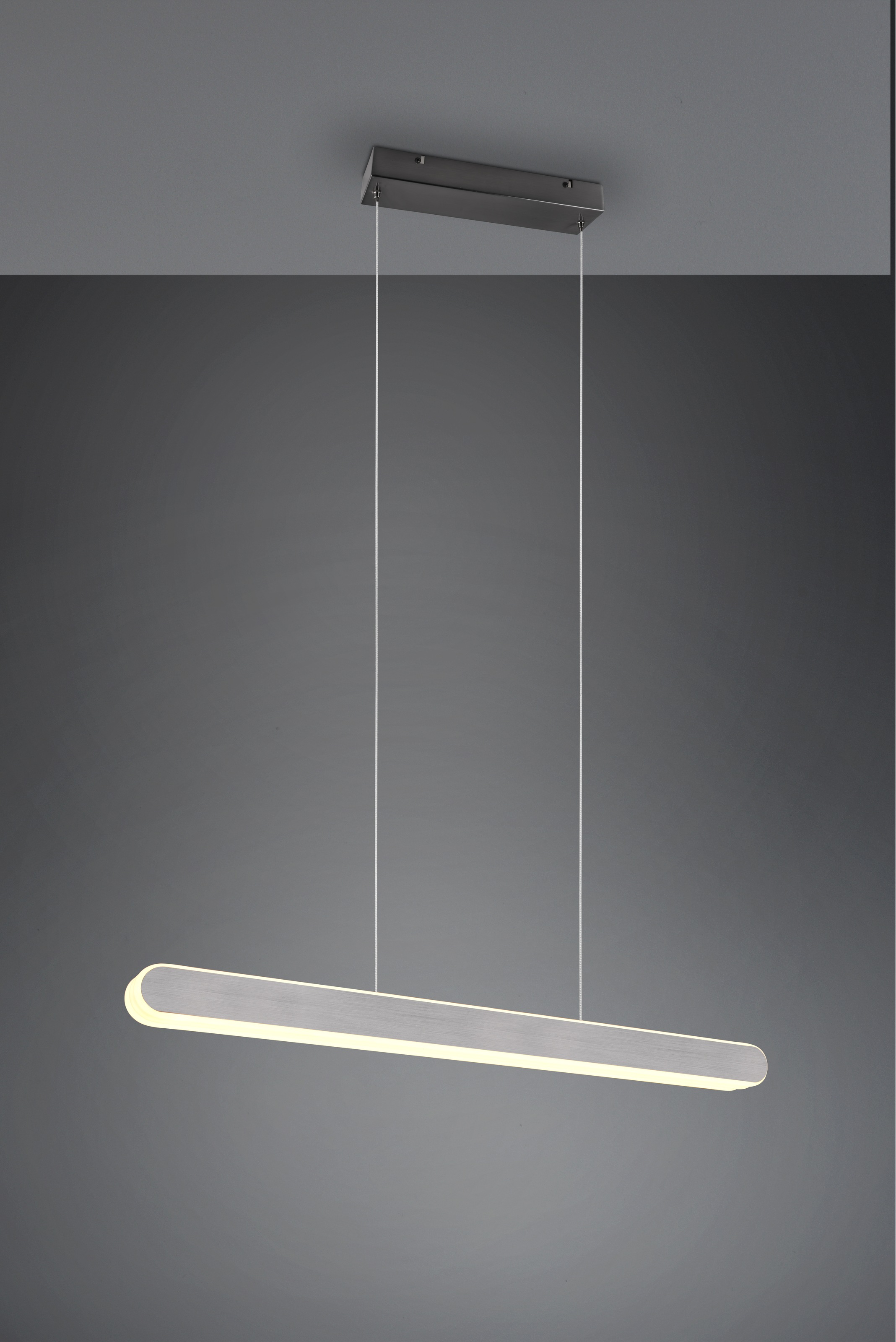 TRIO Leuchten LED Pendelleuchte »HELIOS, ausziehbare Hängelampe mit 3 LED Elementen 5800 Lumen CCT«, 1 flammig, Leuchtmittel LED-Board | LED fest integriert, 2700-6500K, Touch Dimmer 4 Stufen, höhenverstellbar up and down Licht