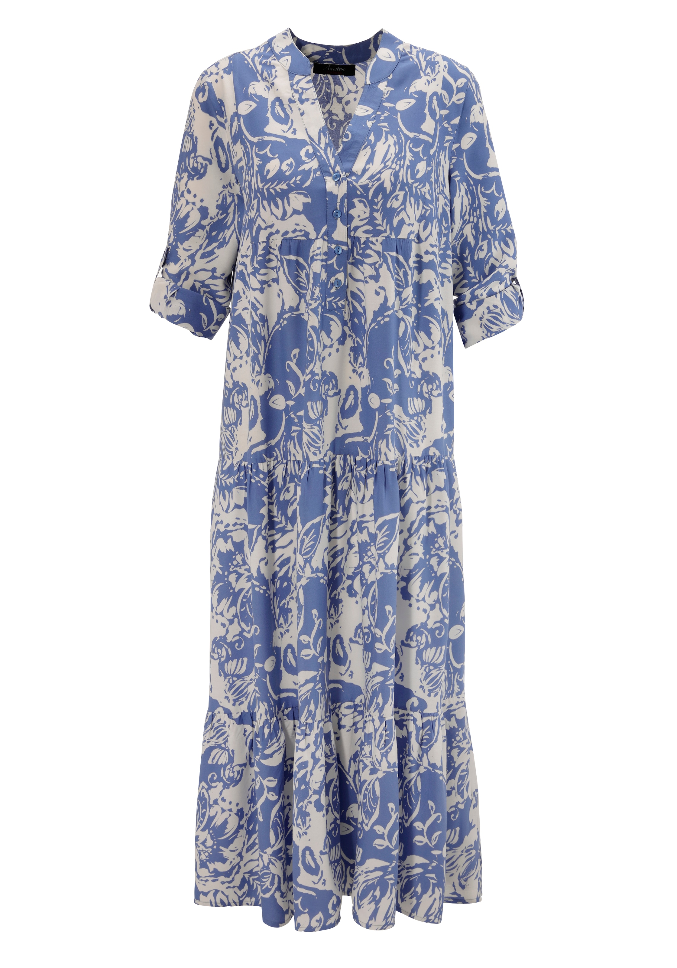 Aniston CASUAL Maxikleid, mit großflächigem. grafischen Blumendruck