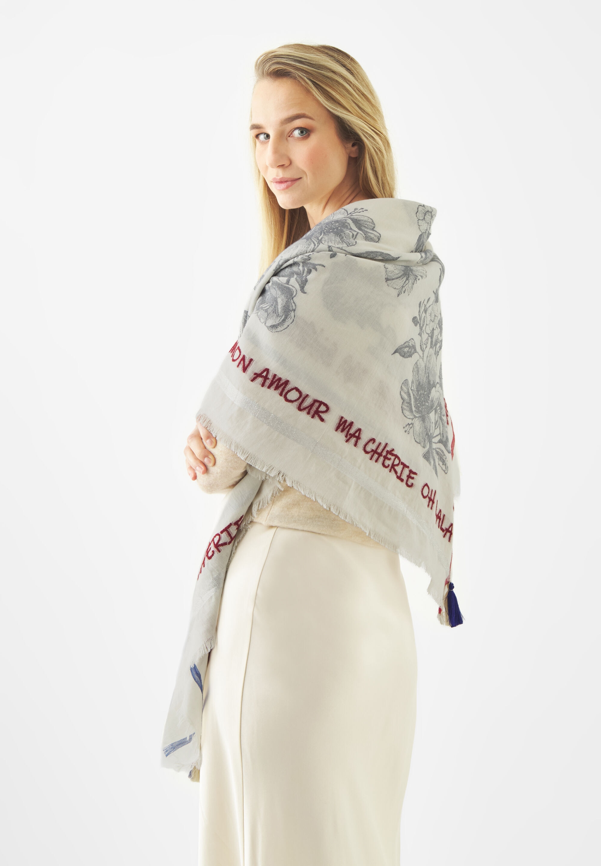 Codello Modetuch »Codello Jacquard-Tuch« Blumenmuster, Stickerei