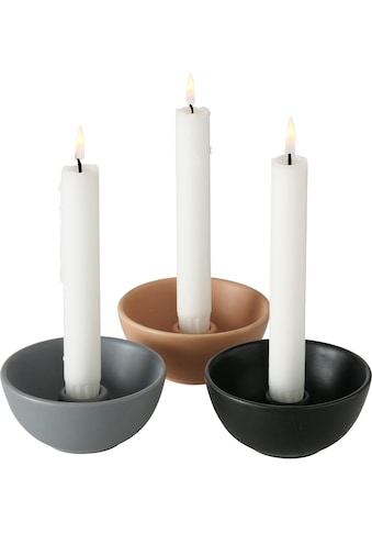 BOLTZE Kerzenleuchter »Franyo«, (Set, 3 St.), aus Stein kaufen