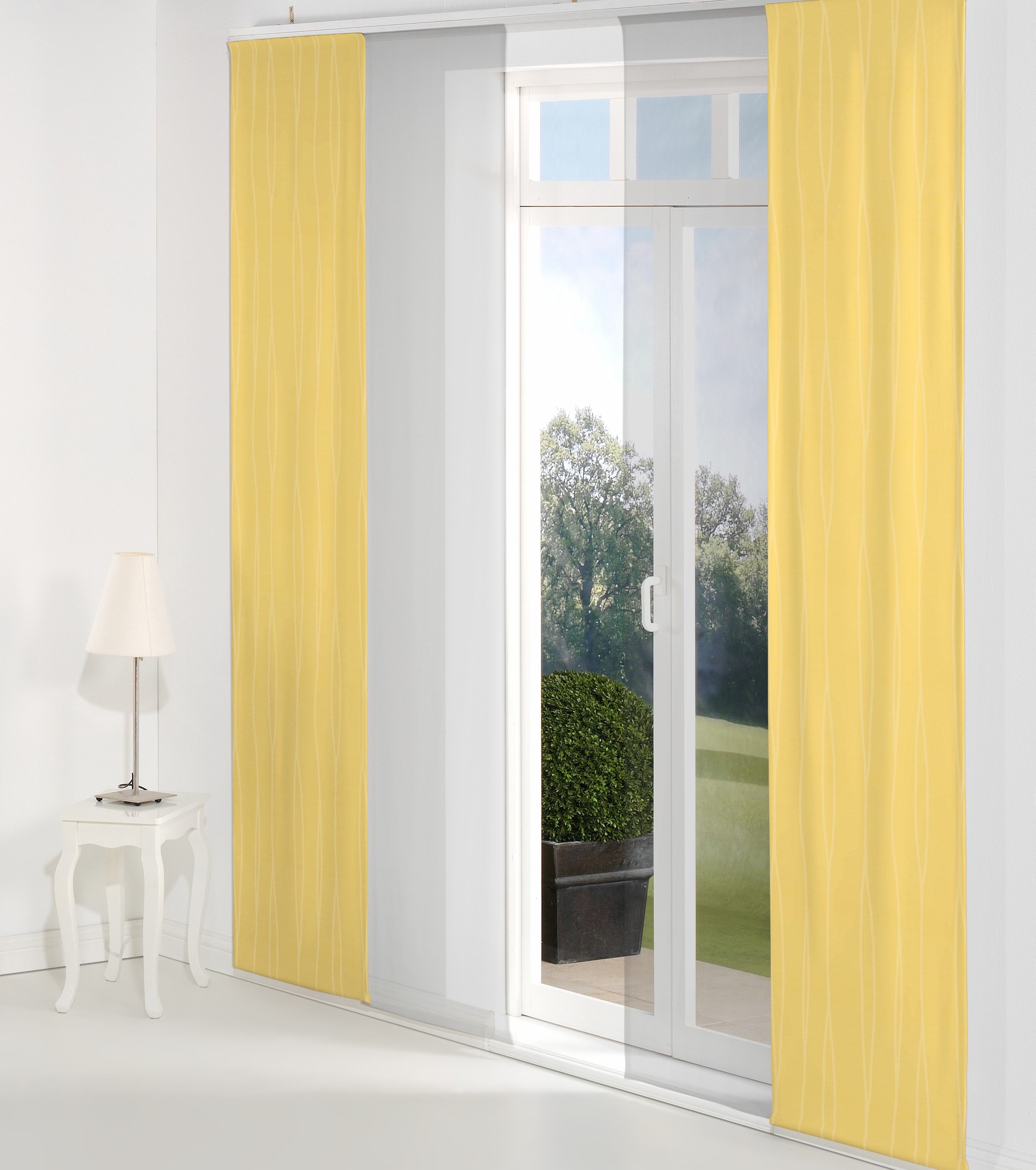 Wirth Schiebegardine »LANGWASSER« Klettband 1 Stk. tlg. inkl. Beschwerungsstange