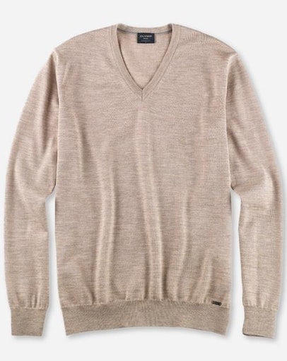 OLYMP V-Ausschnitt-Pullover »OLYMP Strick Casual«, klassischer Strickpullover