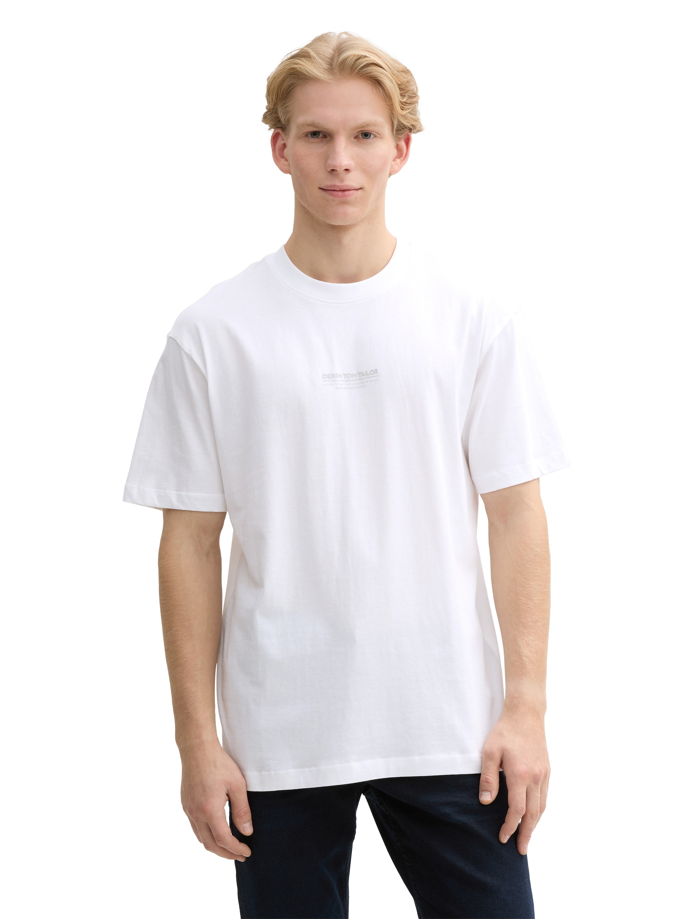 TOM TAILOR Denim T-Shirt, mit Marken-Frontprint