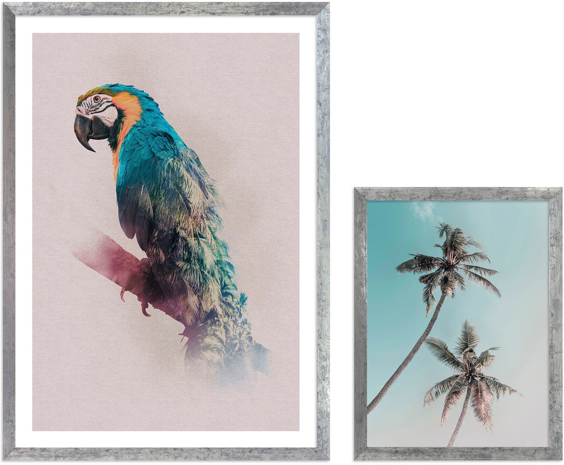 Komar Bild mit Rahmen »Tropicalflair« 2 Stk. tlg. maschinell in bunt