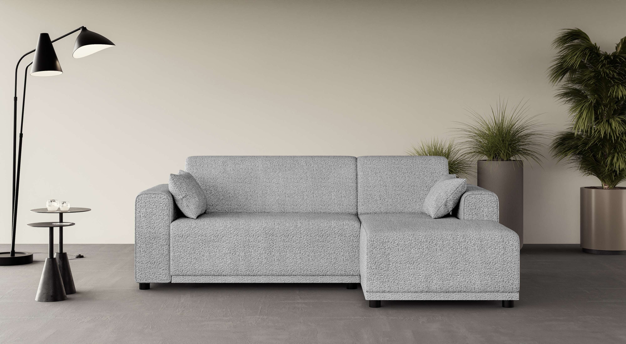 Home affaire Ecksofa »TAMMO B/T/H: 233/162/80 cm«, L-Form, auch in Cord und Bouclé, incl. 2 Zierkissen