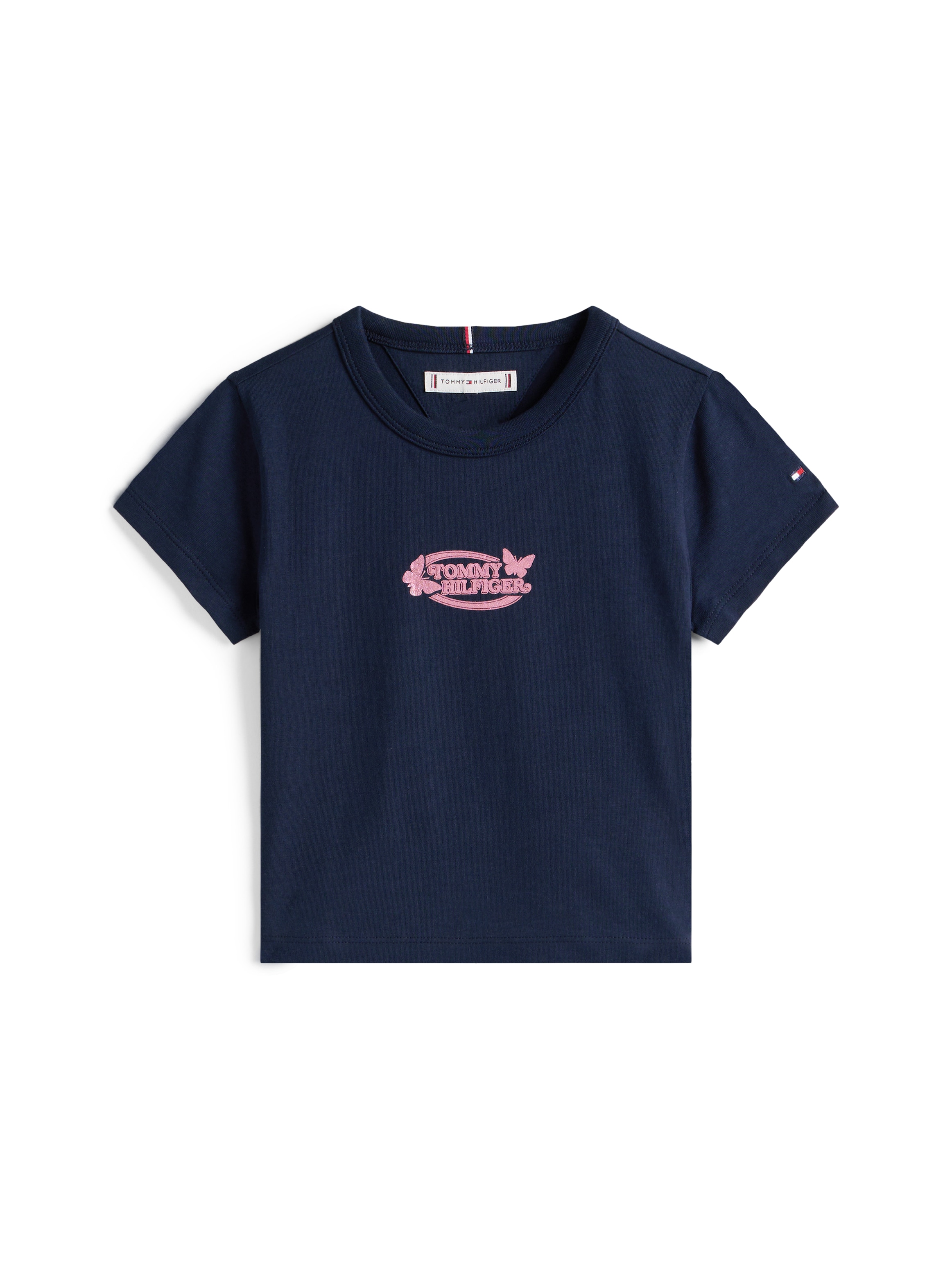 Tommy Hilfiger T-Shirt »BUTTERFLY GRAPHIC TEE SS« für Kinder bis 16 Jahre, mit glänzendem Druck